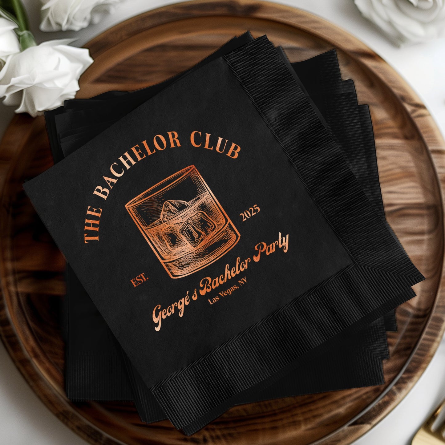 Custom Bachelor Party Personalized Napkin Product