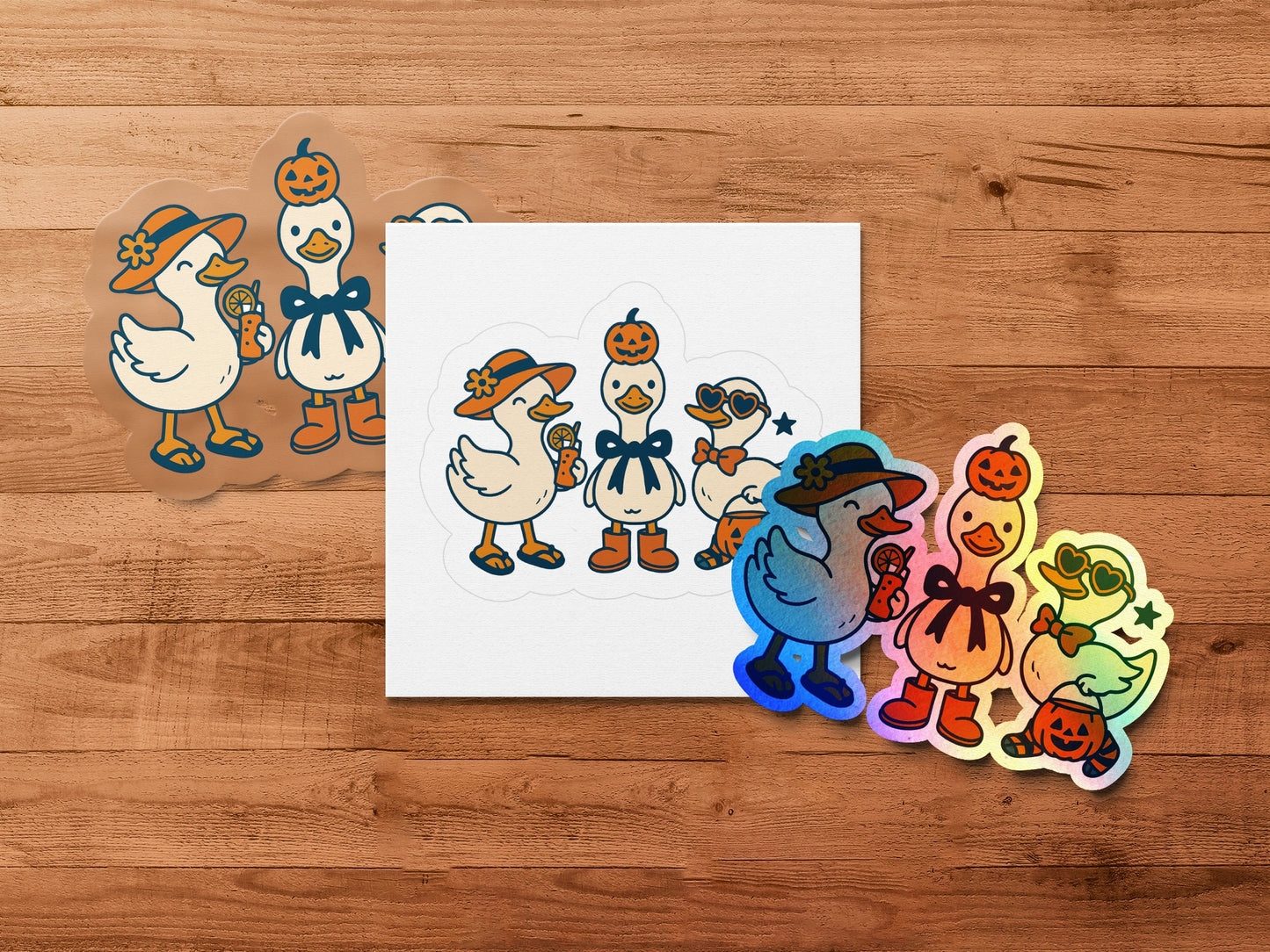 Cute Duck Stickers Set, Cartoon Animal Vinyl Decals, Waterproof Sticker Pack for Laptops, Water Bottles, Kids Party Favors