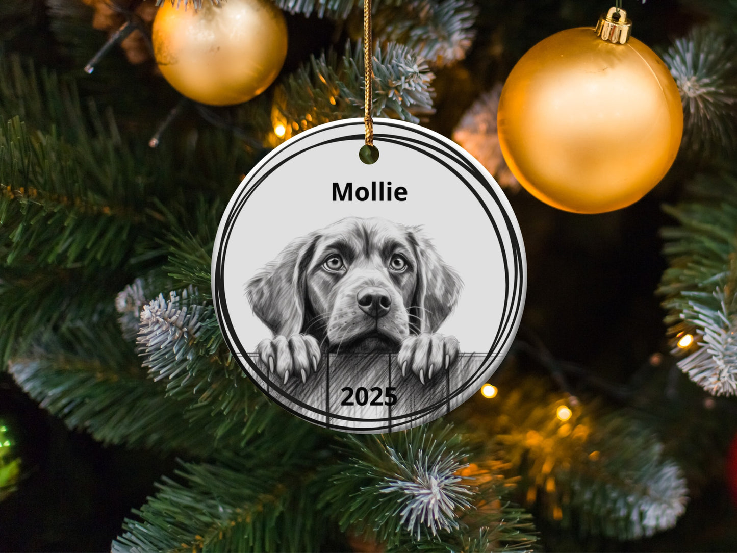 Personalized Round Christmas Ornament product