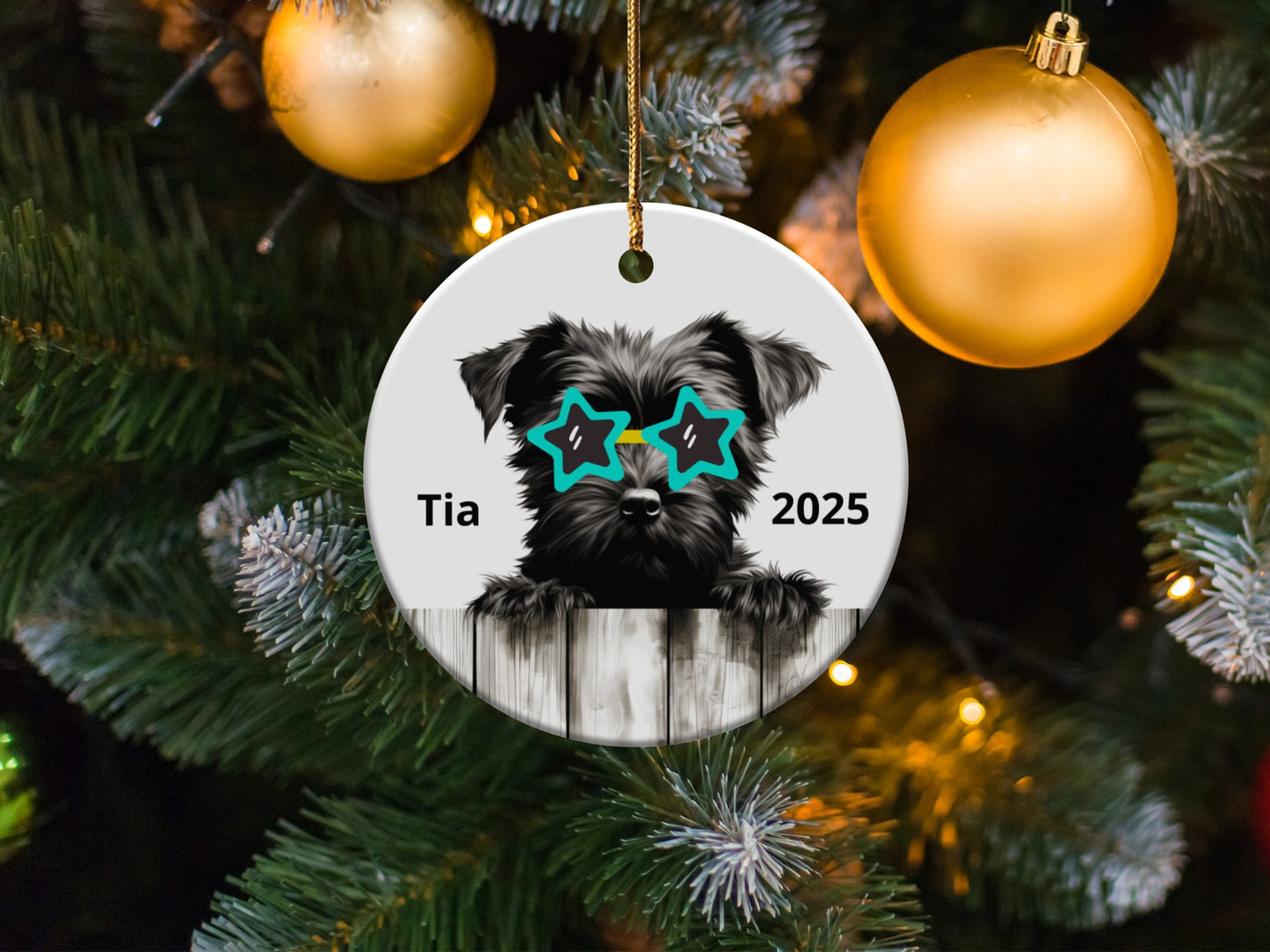 Personalized Dog Christmas Tree Ornament product