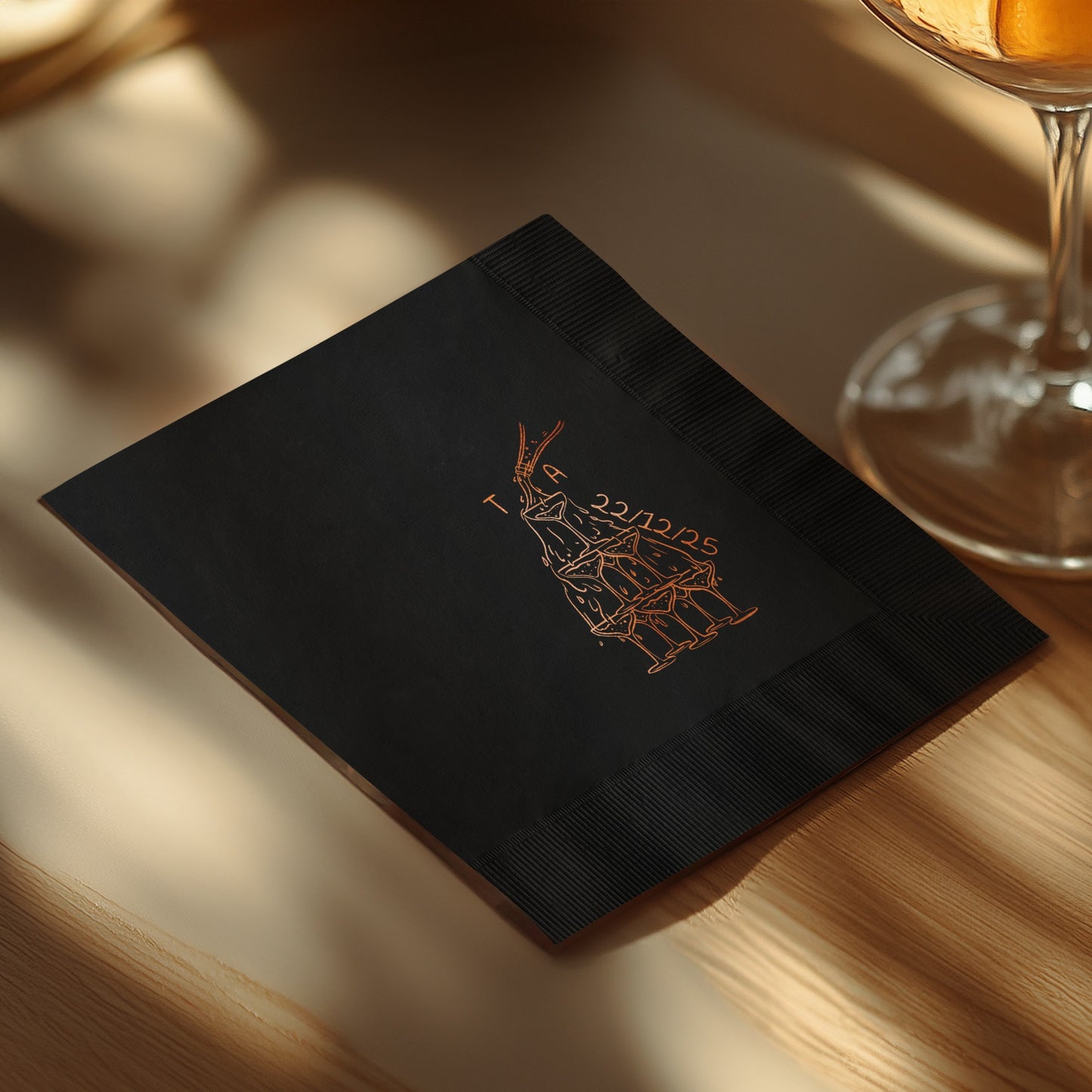 Elegant Black and Gold Design Party Napkin product