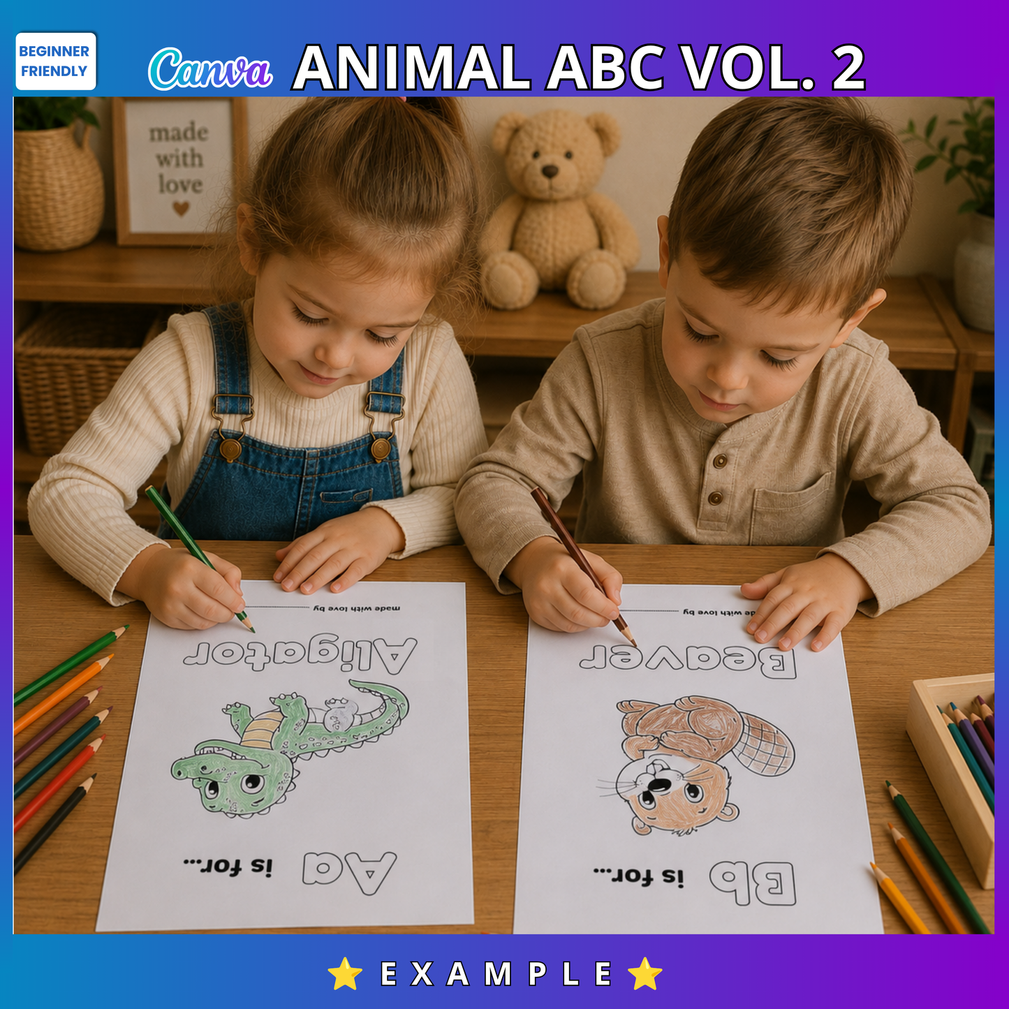 Amazon Book: BABY'S FIRST ABC Coloring Book, Animals from A to Z, Baby Shower Activity & Keepsake: Color, Sign, Treasure