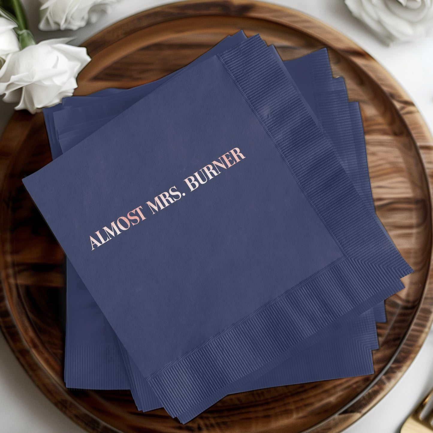 Almost Mrs Burner Custom Printed Napkin product