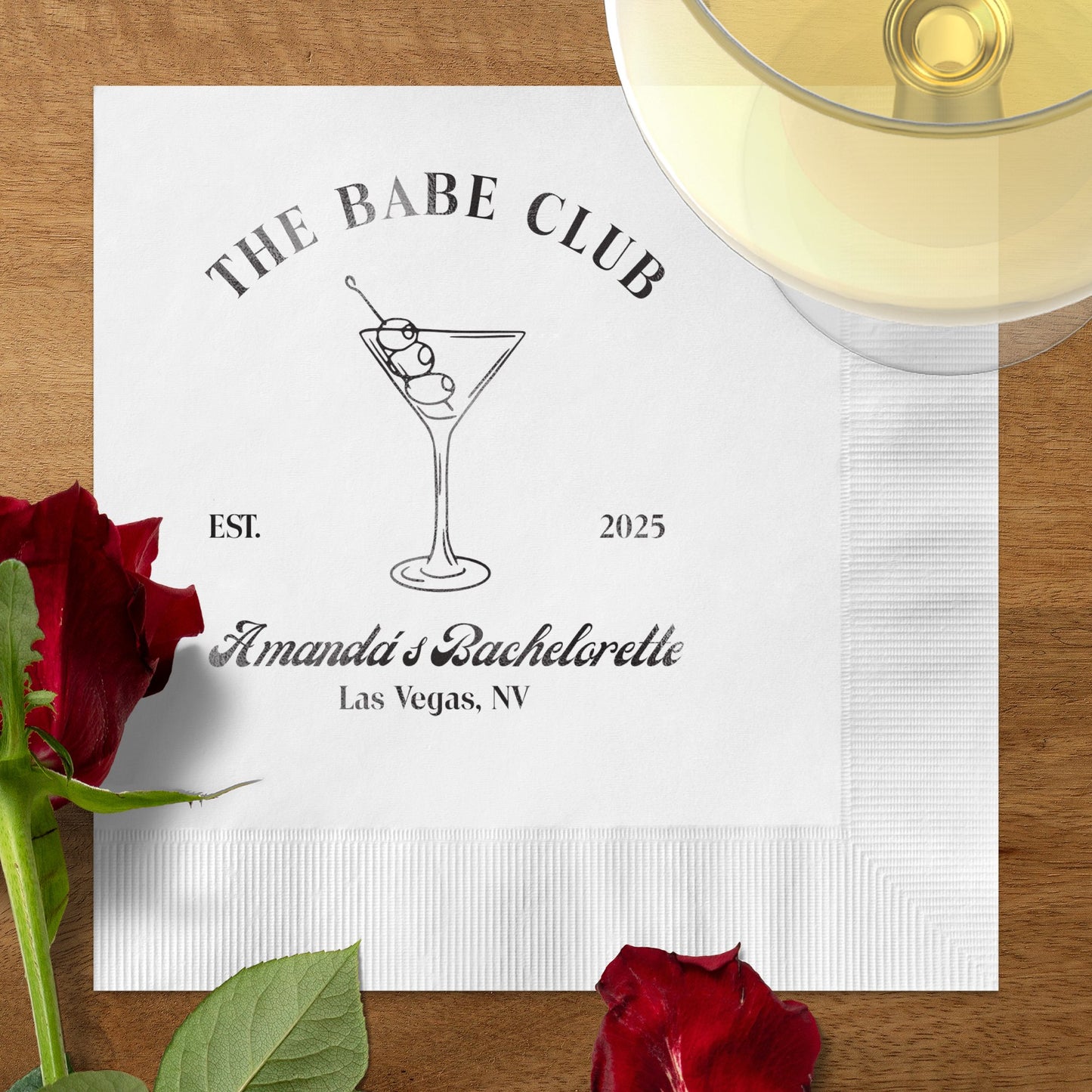 The Babe Club Personalized Bachelorette Napkin product