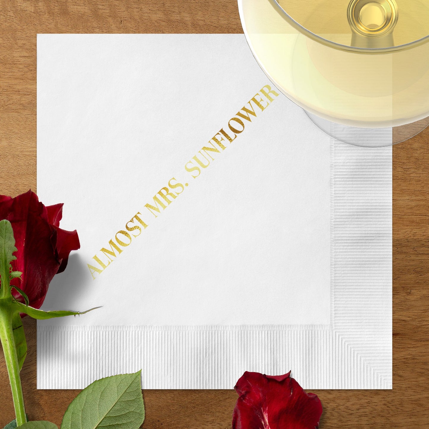 Almost Mrs. Sunflower Wedding Party Napkins product