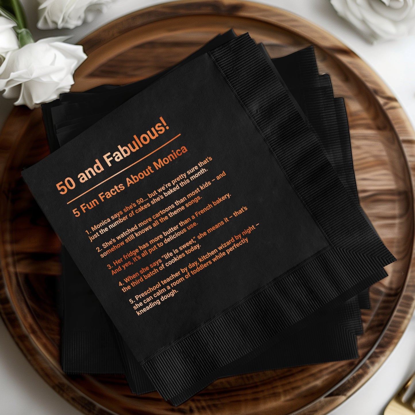 Unique Customizable Black Party Napkin product