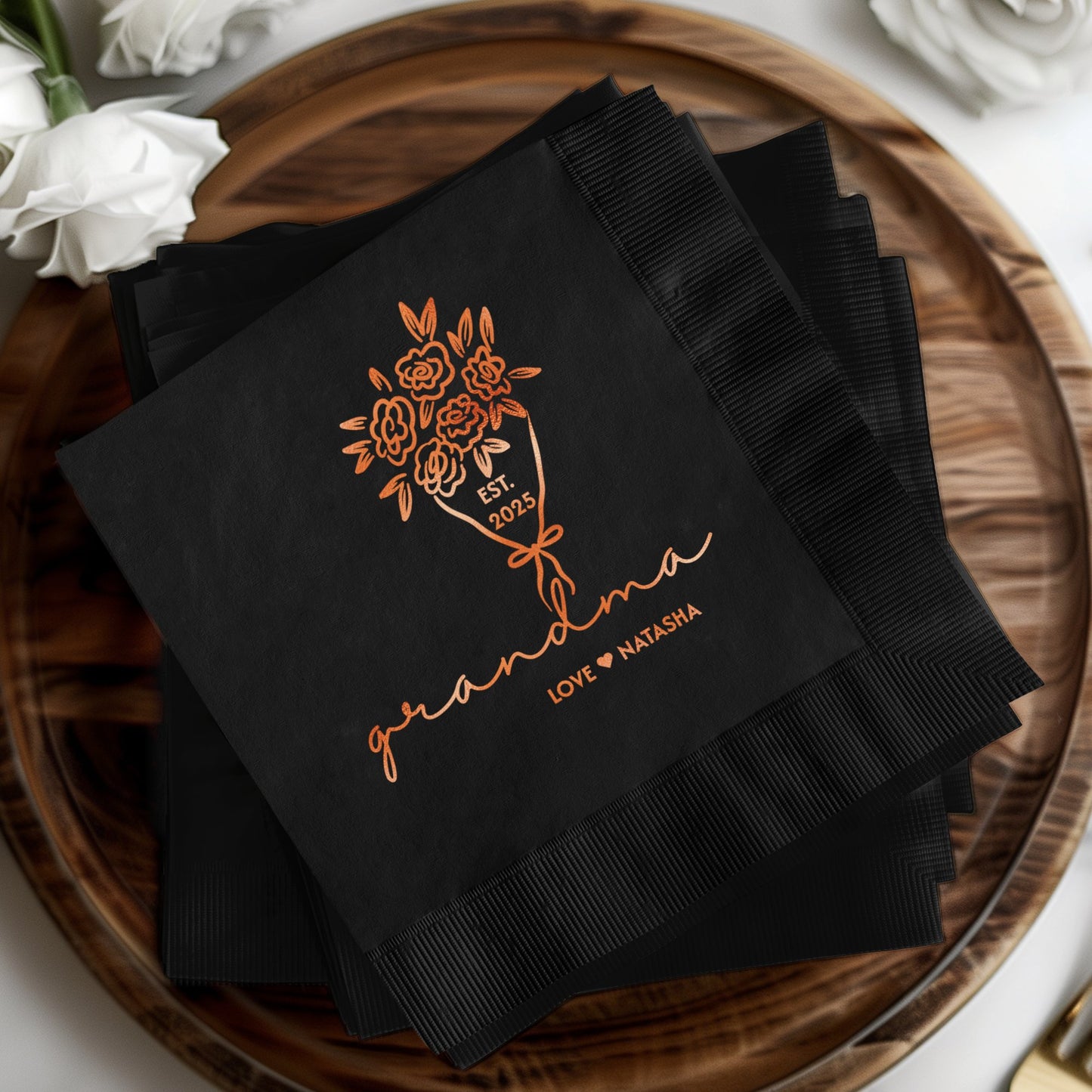 Grandma Love Natasha Floral Print Napkin product