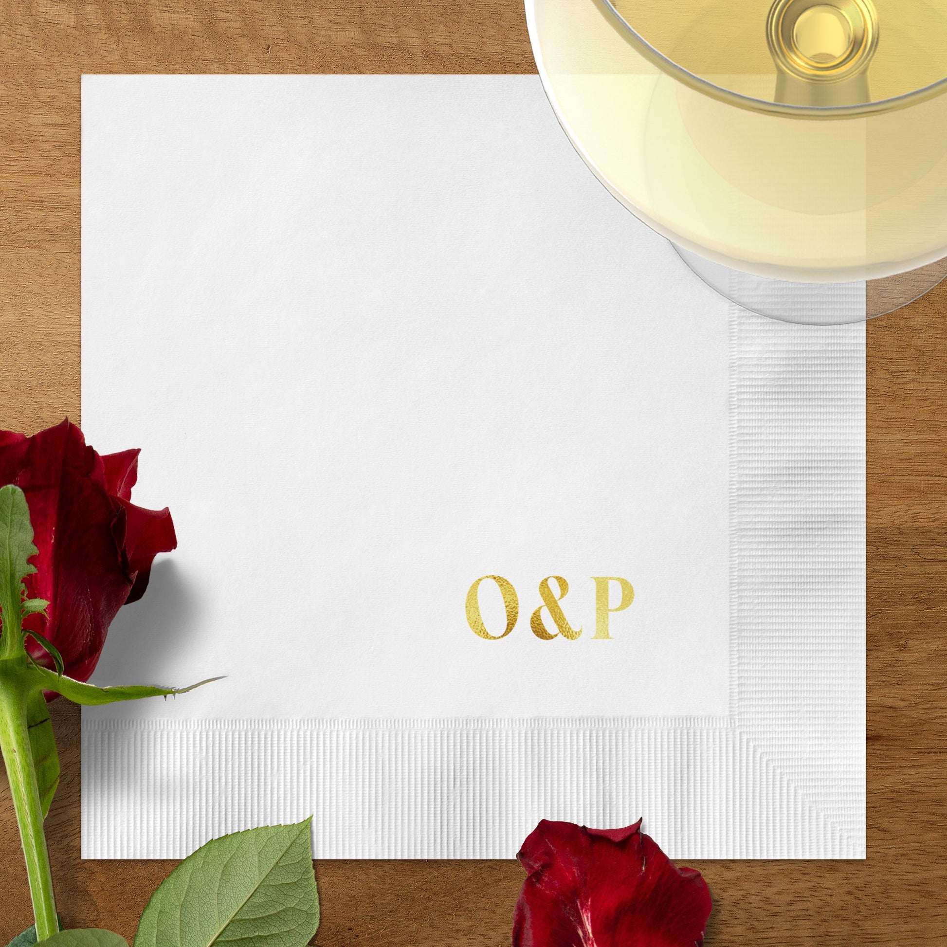 Elegant Personalized Wedding Beverage Napkin product type