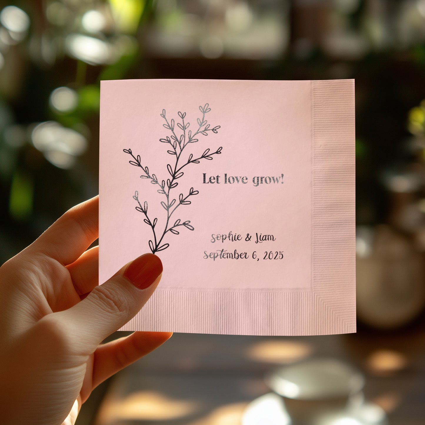 Personalized Wedding Favor Napkin Elegant Party product