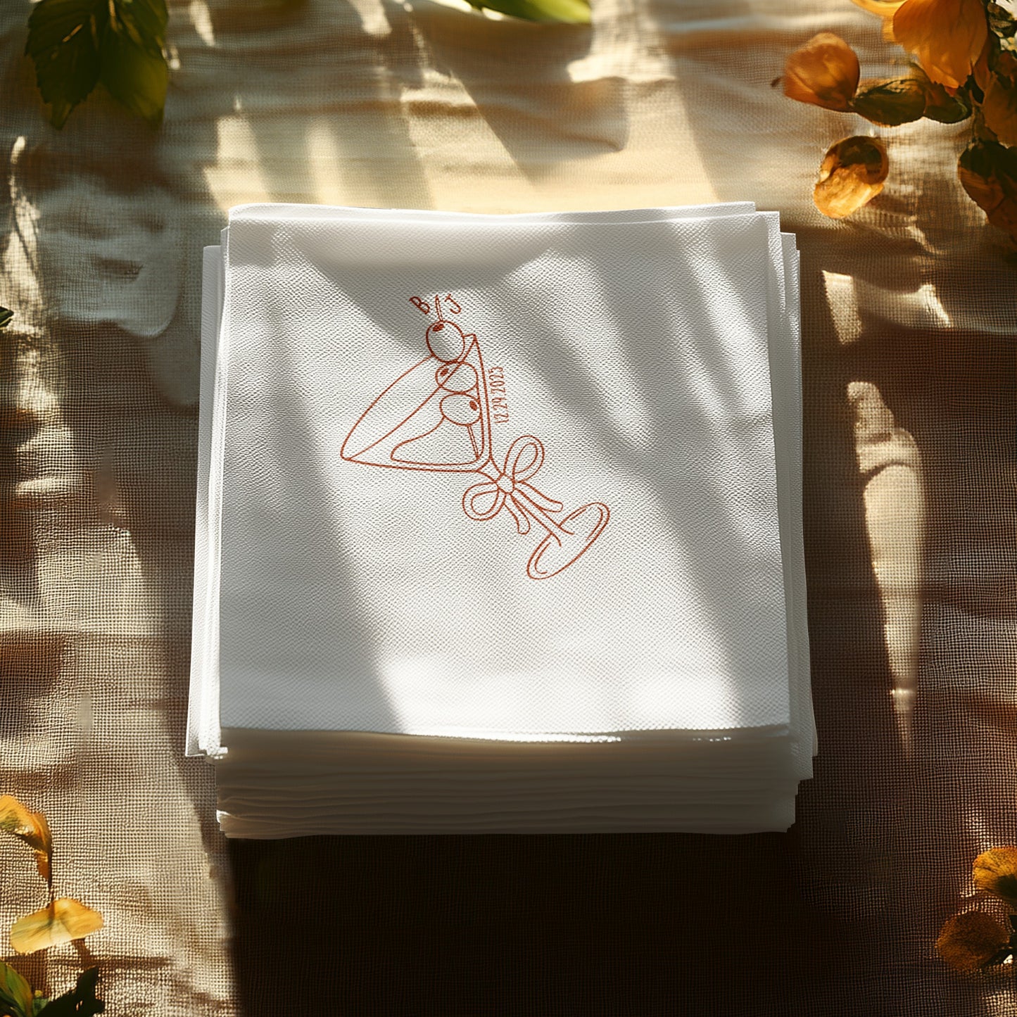 Elegant Cocktail Napkins Stack for Party or Event product