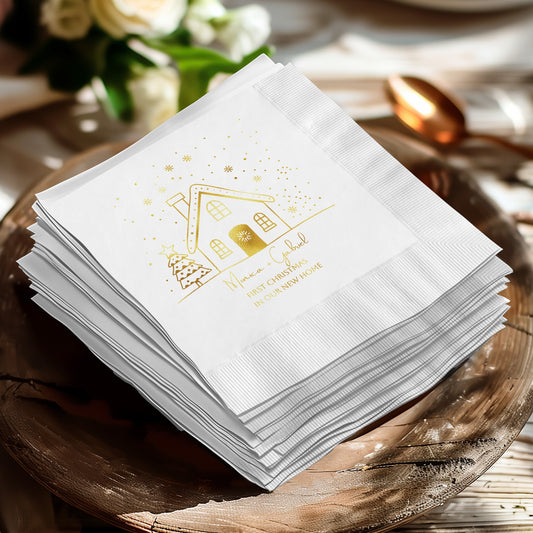 Merry Christmas in Our New Home Napkins product type