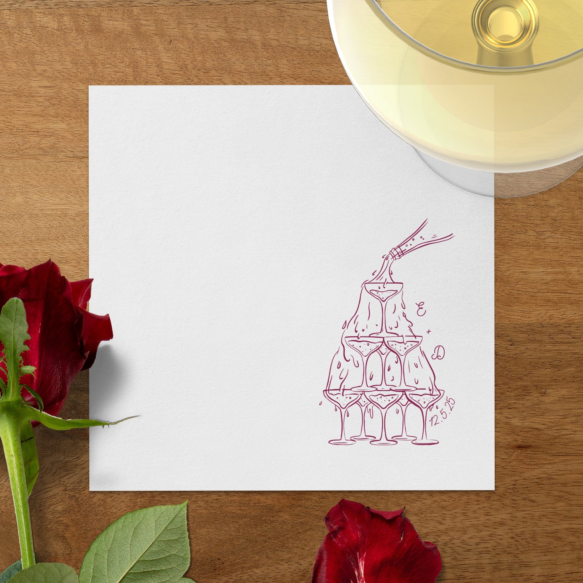 Elegant Design on White Squares Greeting Card product