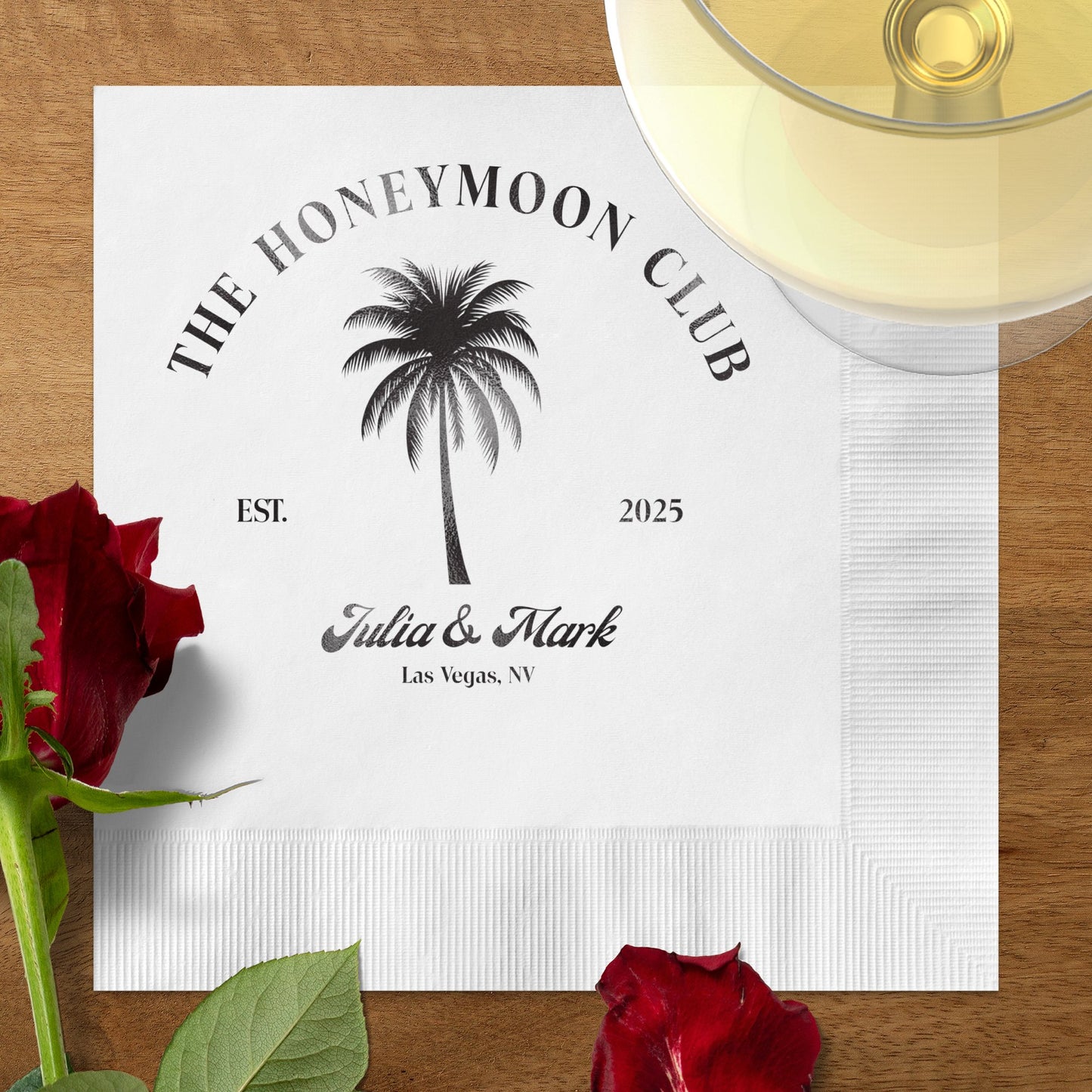 Personalized Honeymoon Club Custom Napkins product type