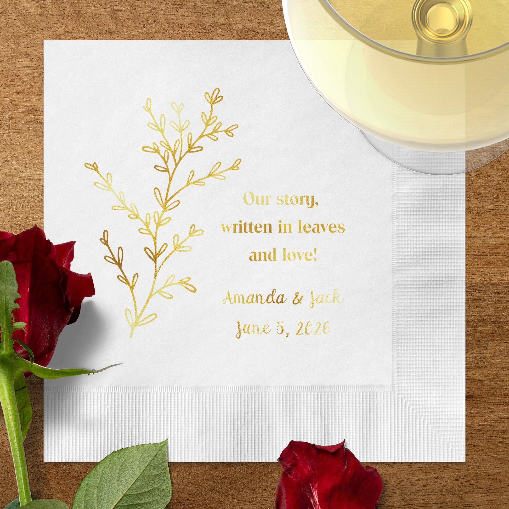Custom Personalized Wedding Napkins Elegant product