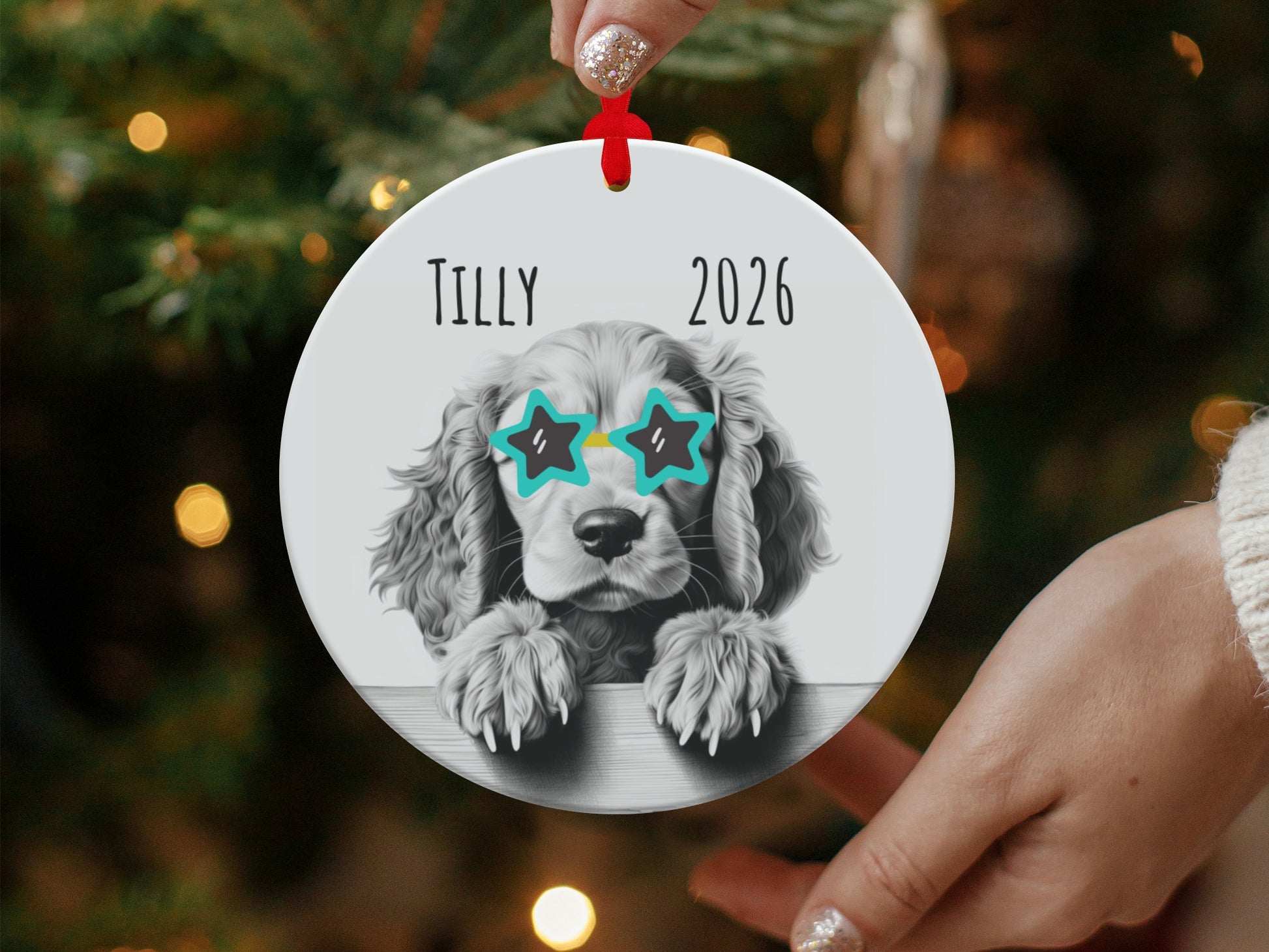 Personalized Pet Ornament with Custom Text product