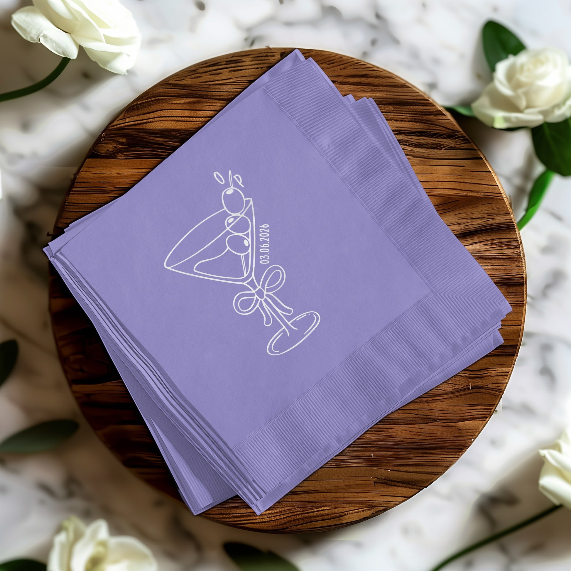 Custom Engraved Cocktail Napkins Special Event product type