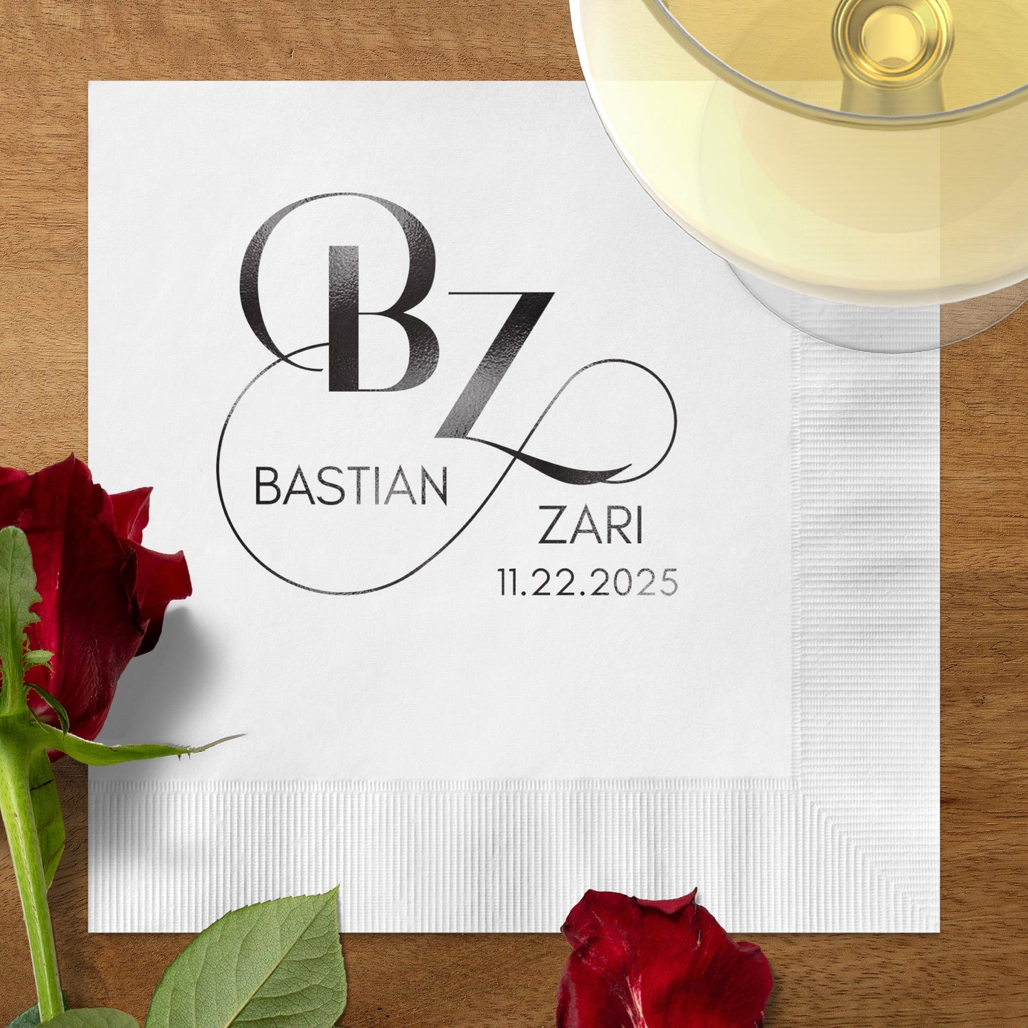 Elegant Custom Wedding Napkins for Special Day product type