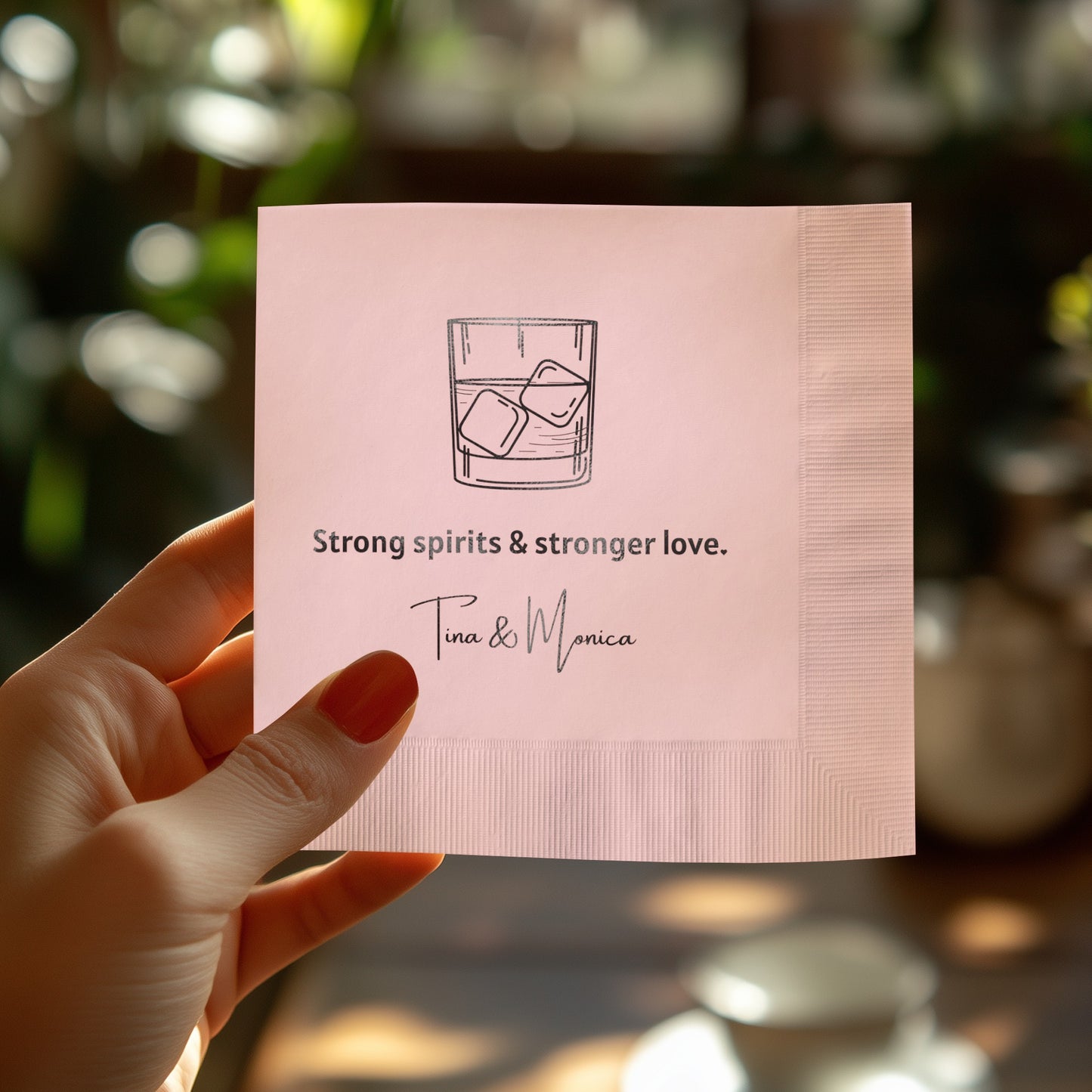 Strong Spirits Stronger Love Beverage Napkin product