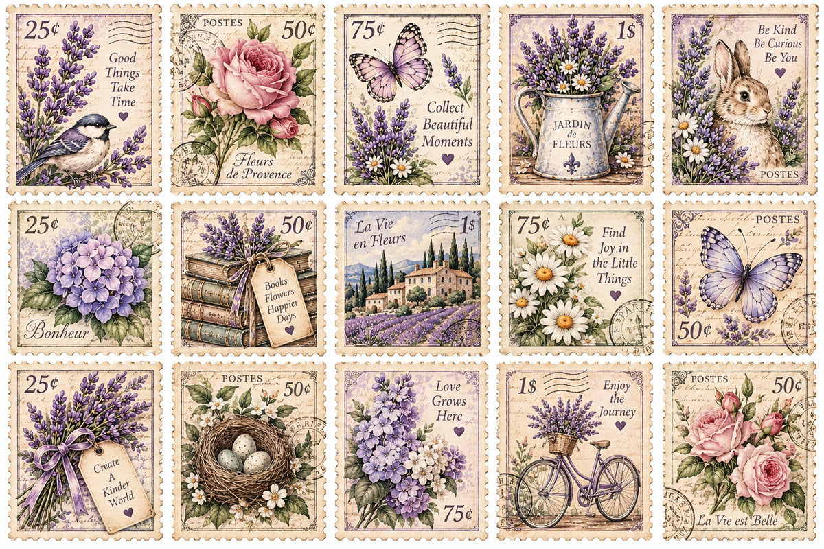 Amazon Book Pictures: Lavender Dreams Ephemera Colletion, Printable 100+ JPG Downloadable Images