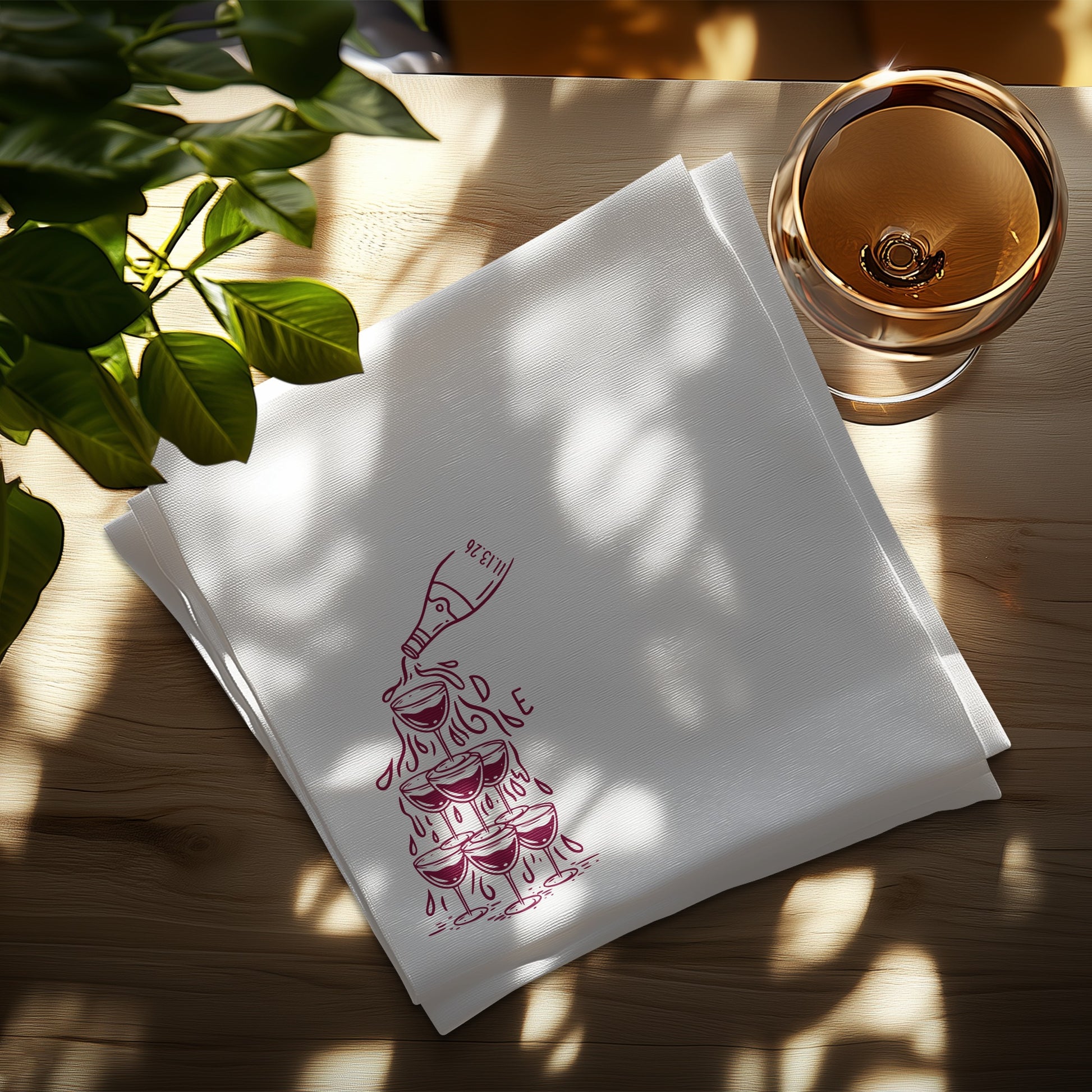 Deliciously Styled Cherry Cake Design Napkin product type