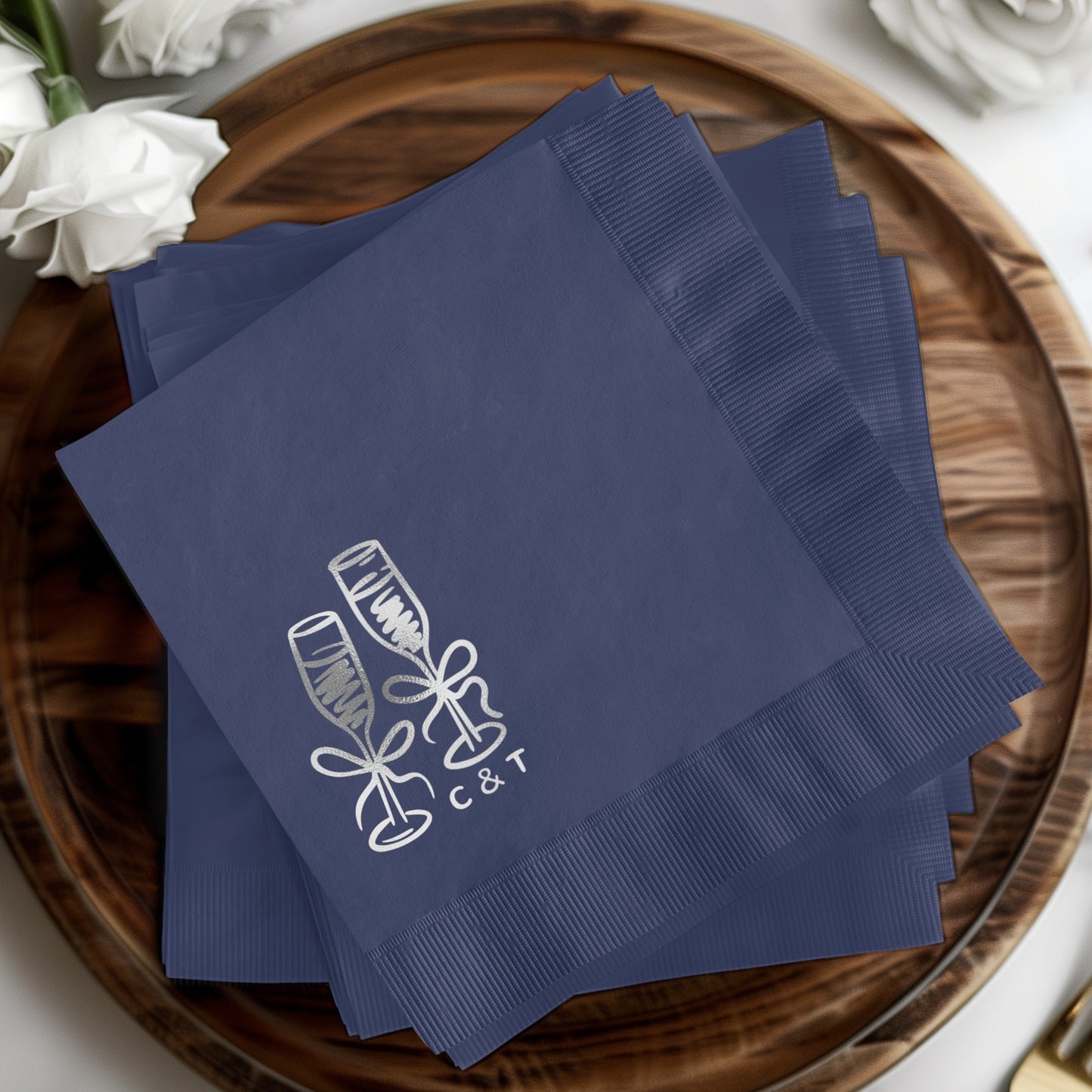 Champagne Toast Personalized Napkin Product