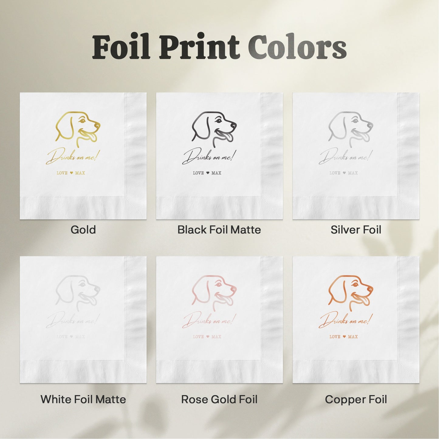 Custom Foil Print Colors for Personalized Gifts