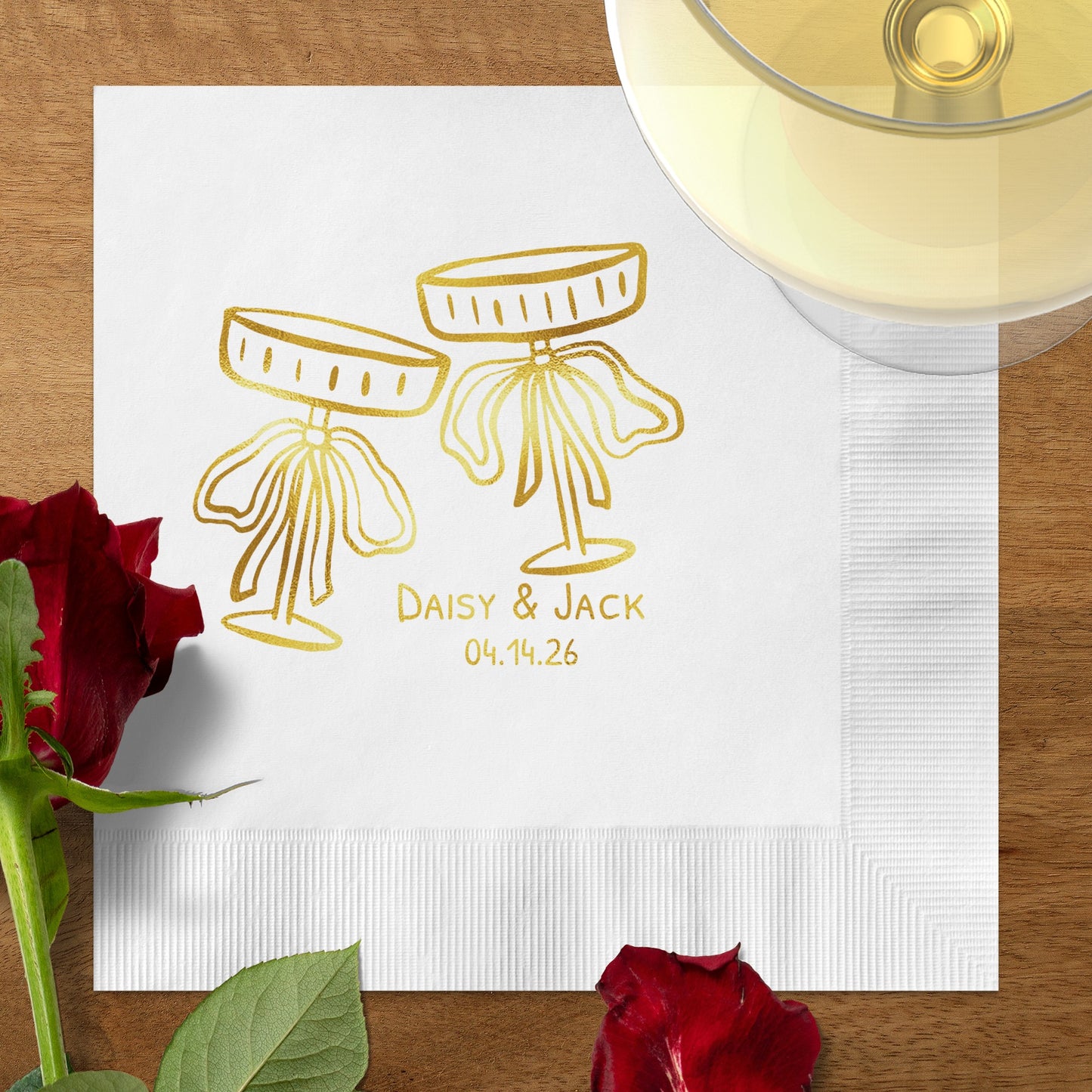 Custom Printed Wedding Napkin Unique Party Product