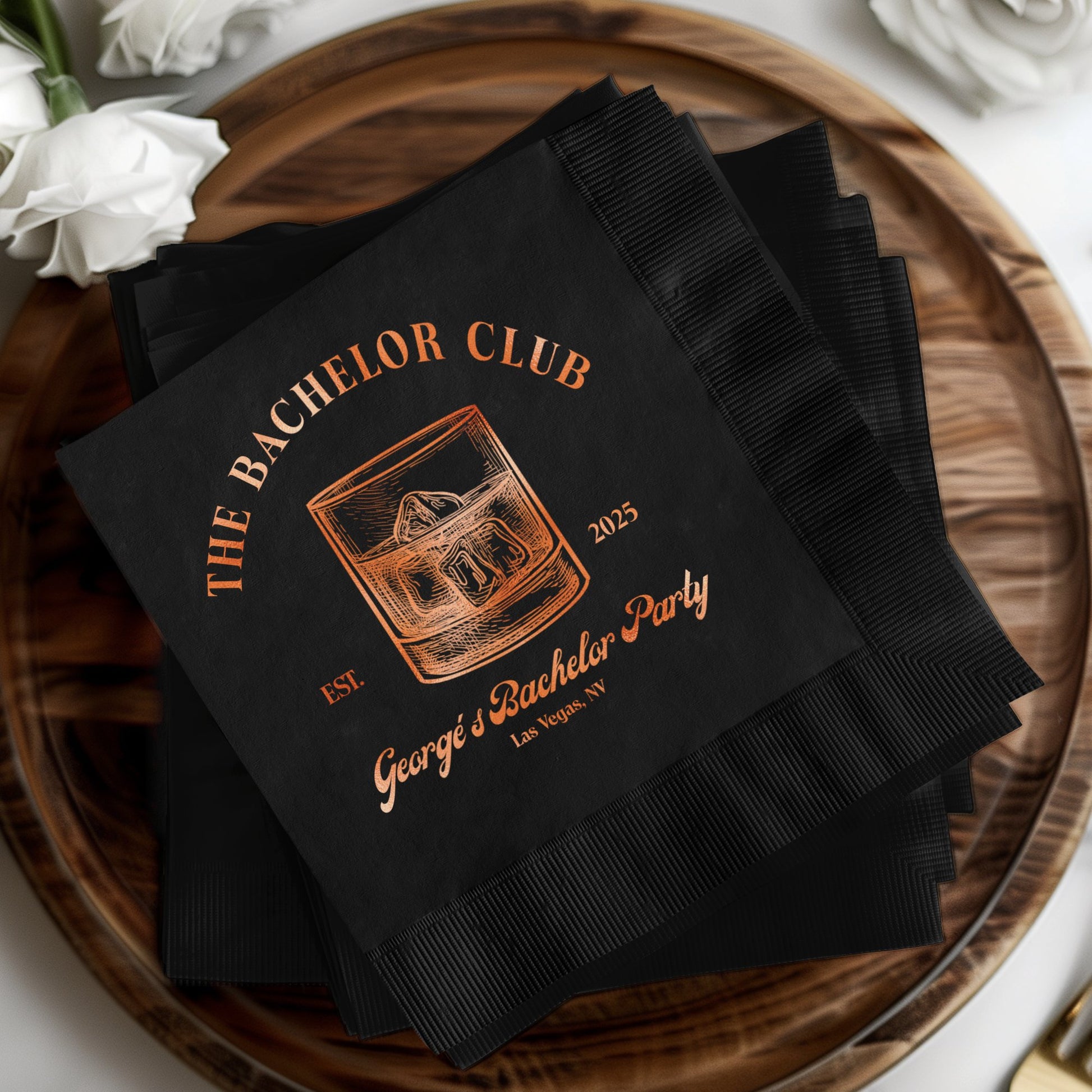 Custom Bachelor Party Personalized Napkin Product