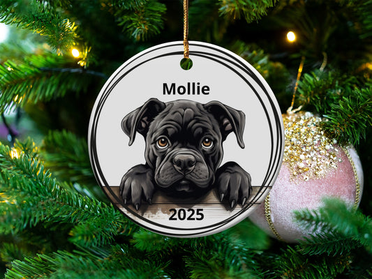 Custom Dog Portrait Christmas Ornament product