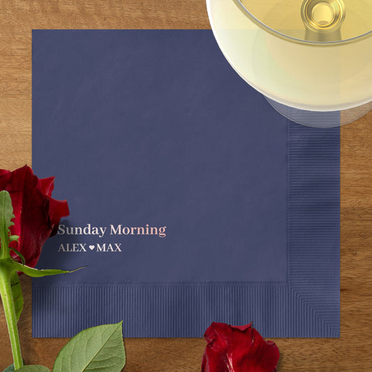 Sunday Morning ALEX MAX Dark Blue Square Napkin product type