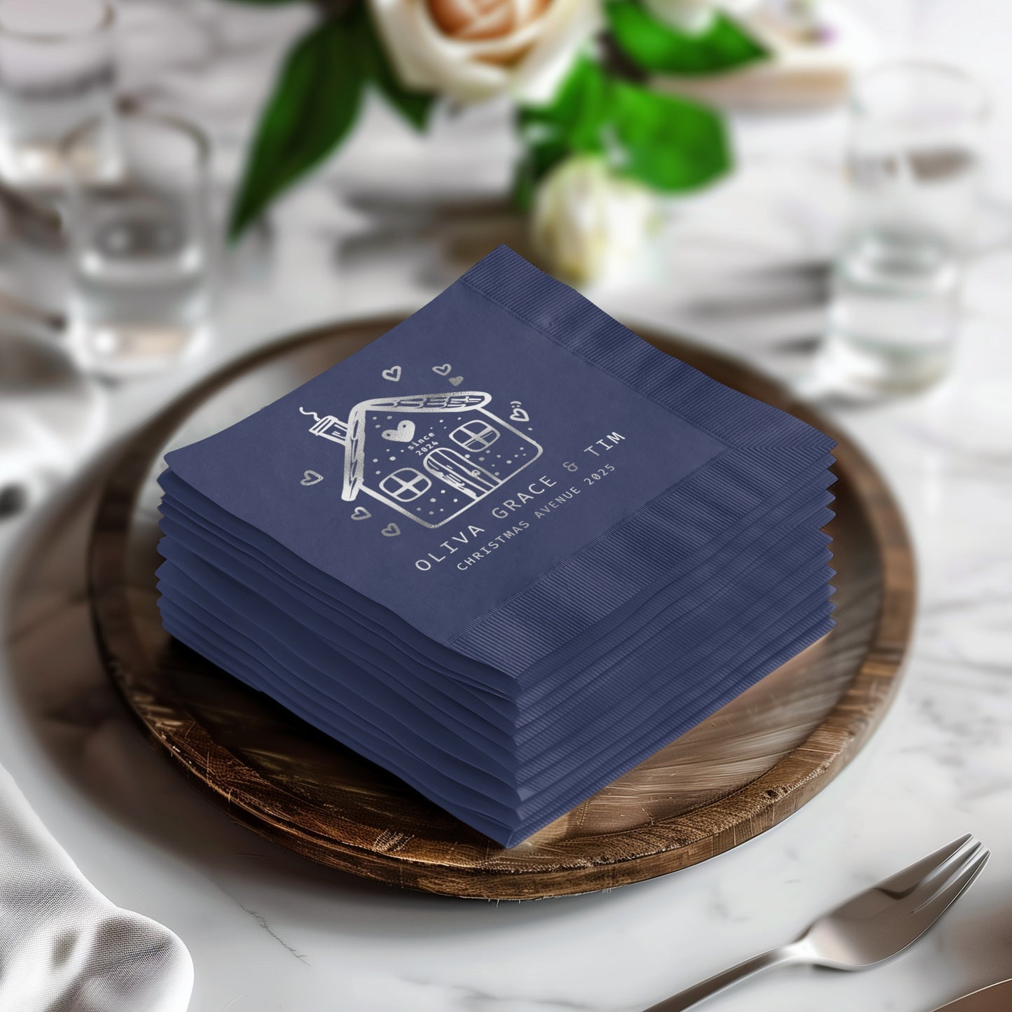 Personalized Wedding Reception Napkins Product
