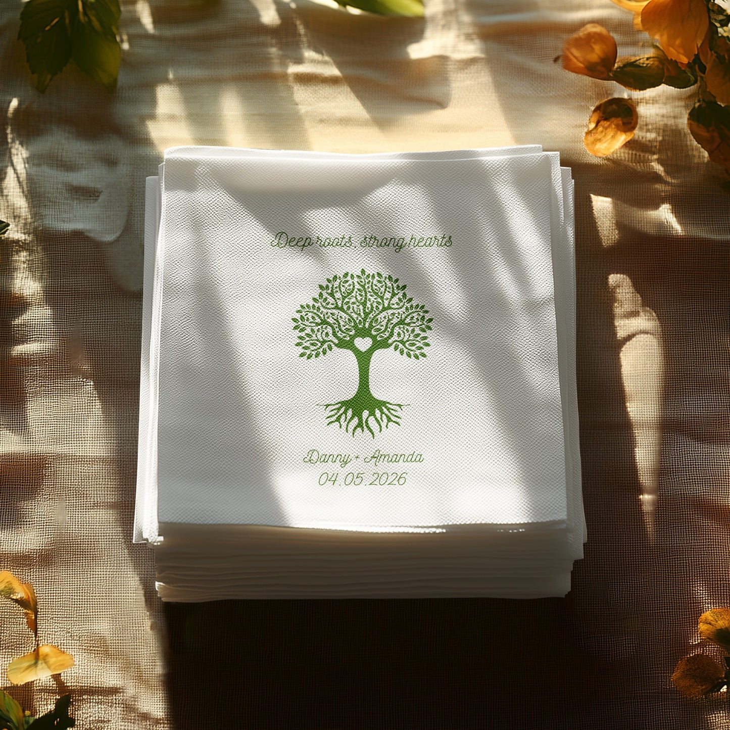 Personalized Tree of Life Wedding Napkins  product type