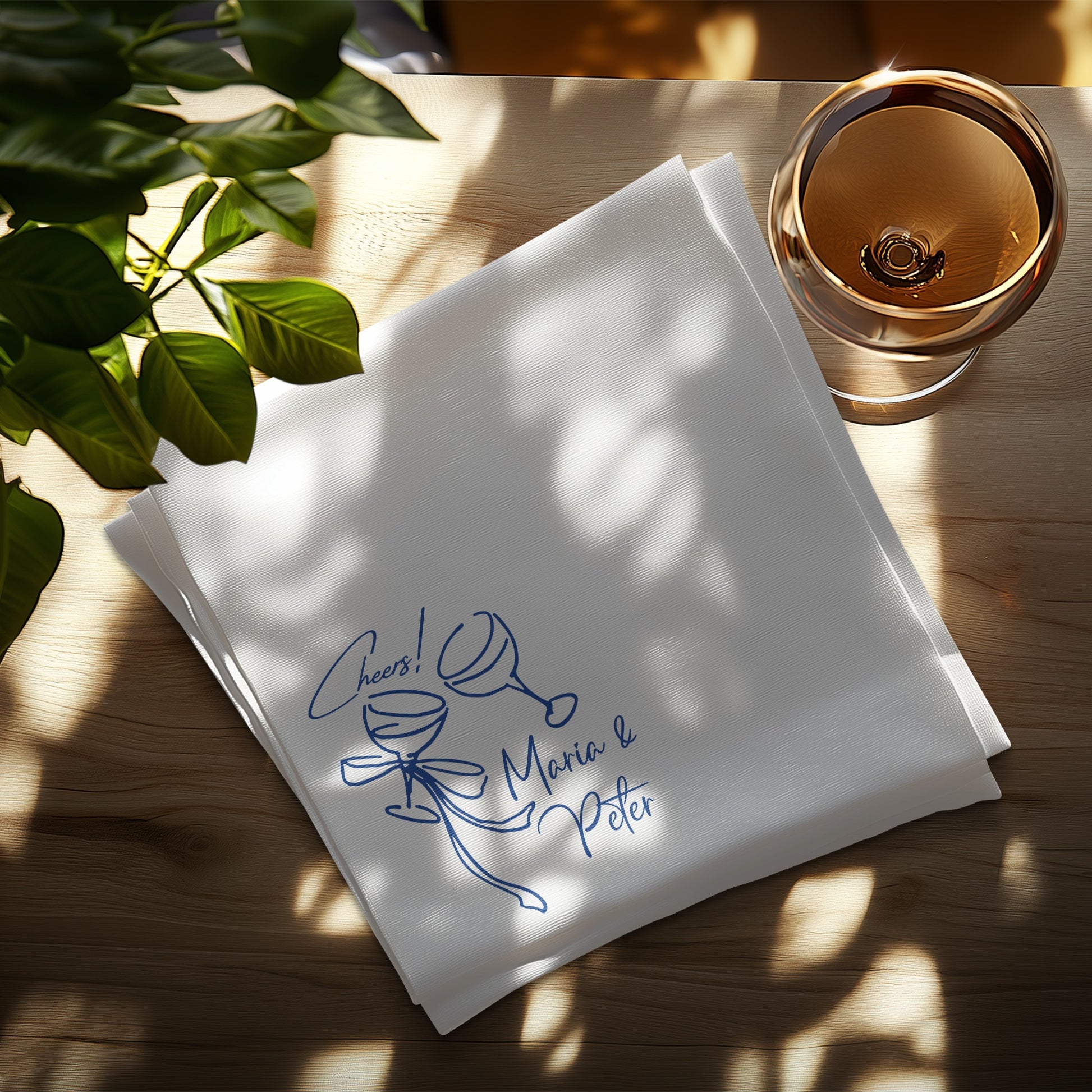 Personalized Cheers Design White Napkin product