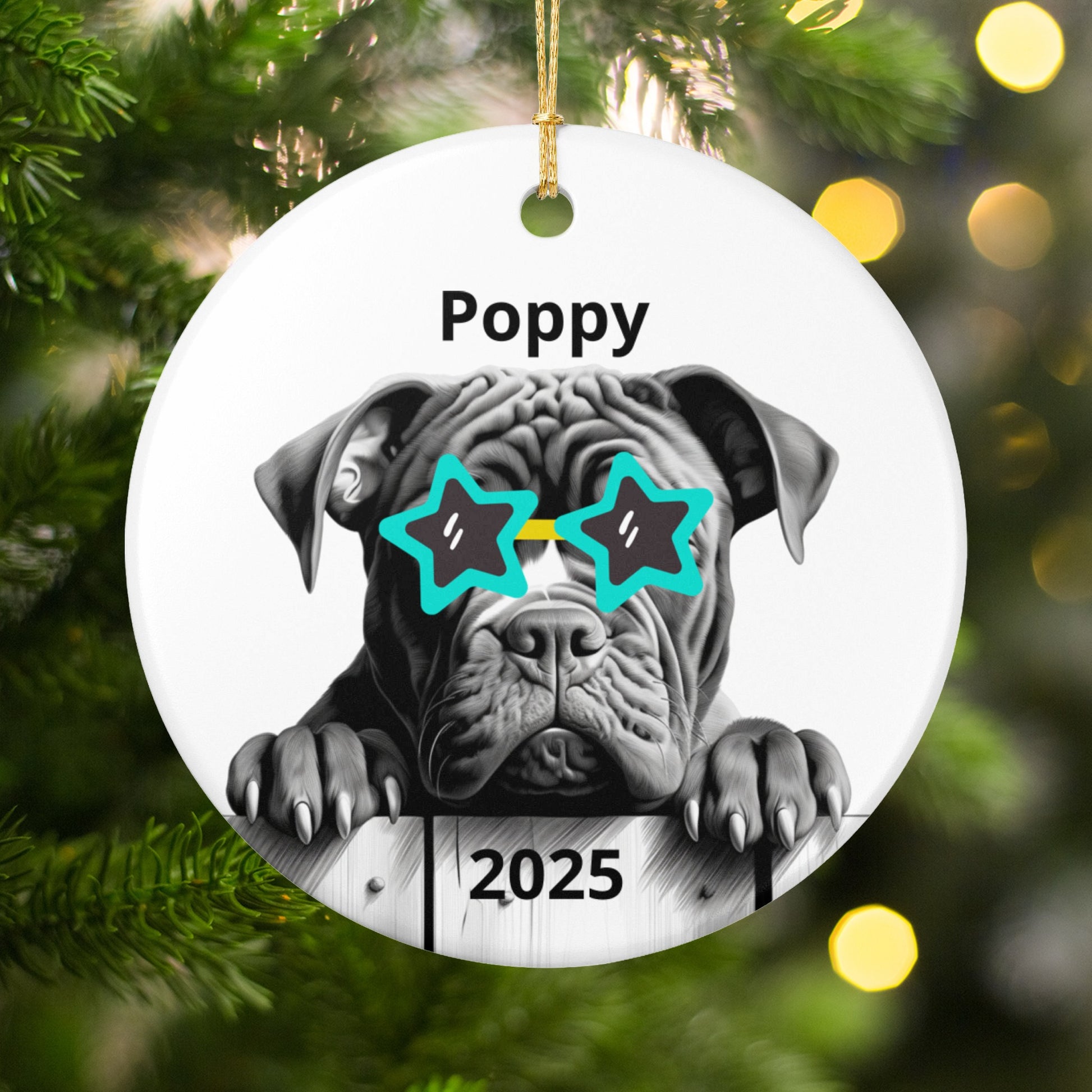 Personalized Poppy 2025 Dog Christmas Ornament product