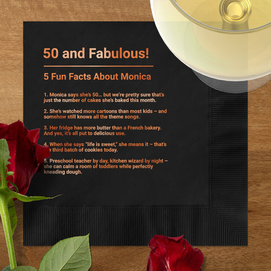 50 and Fabulous Fun Celebration Napkin product