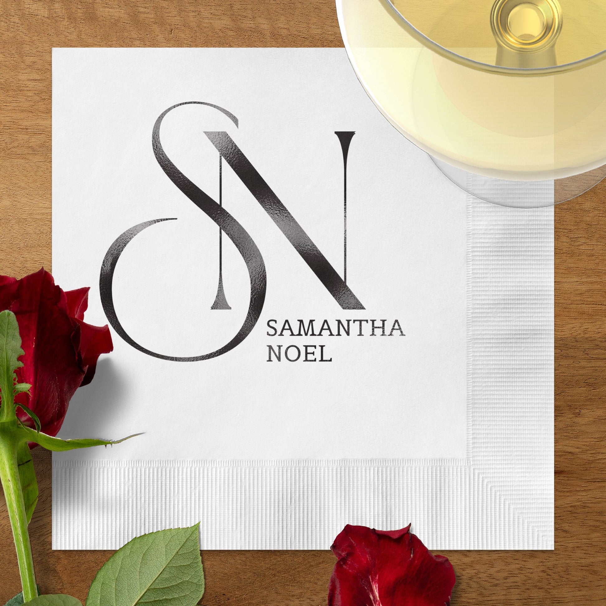 Customized Elegant Monogram Wedding Napkins product type