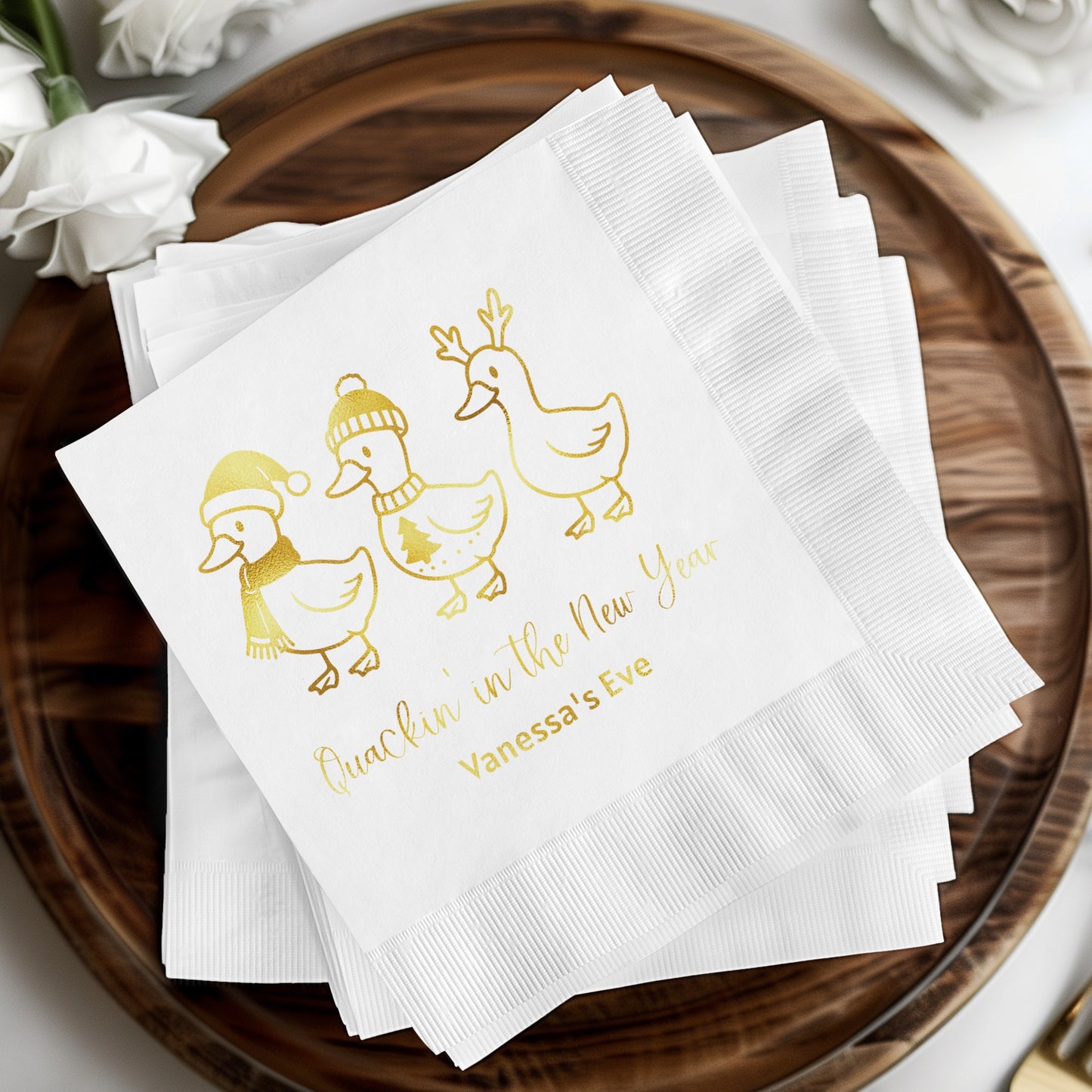 Quackin in the New Year Duck Party Napkin product