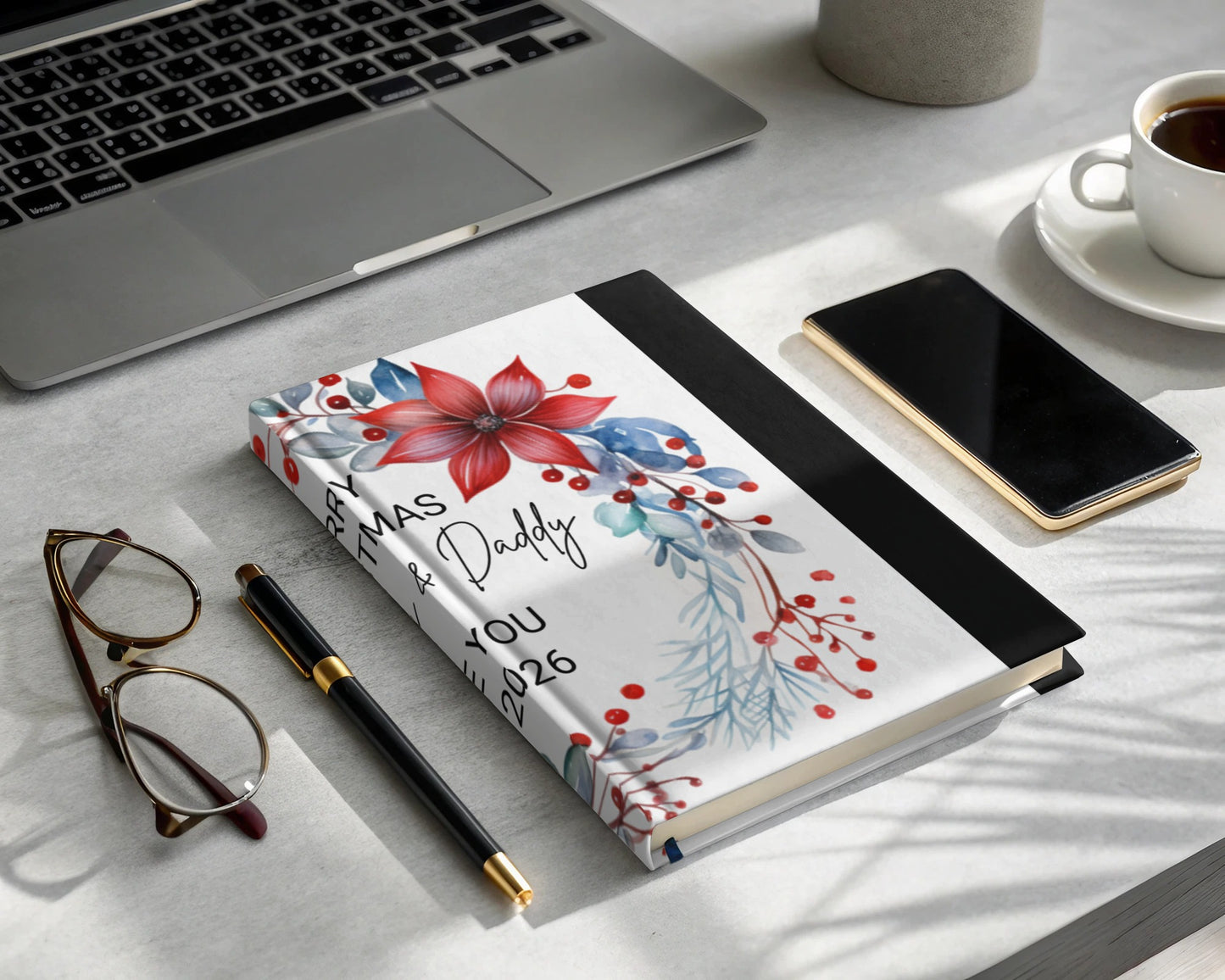 Personalized Floral Cover Notebook Diary product