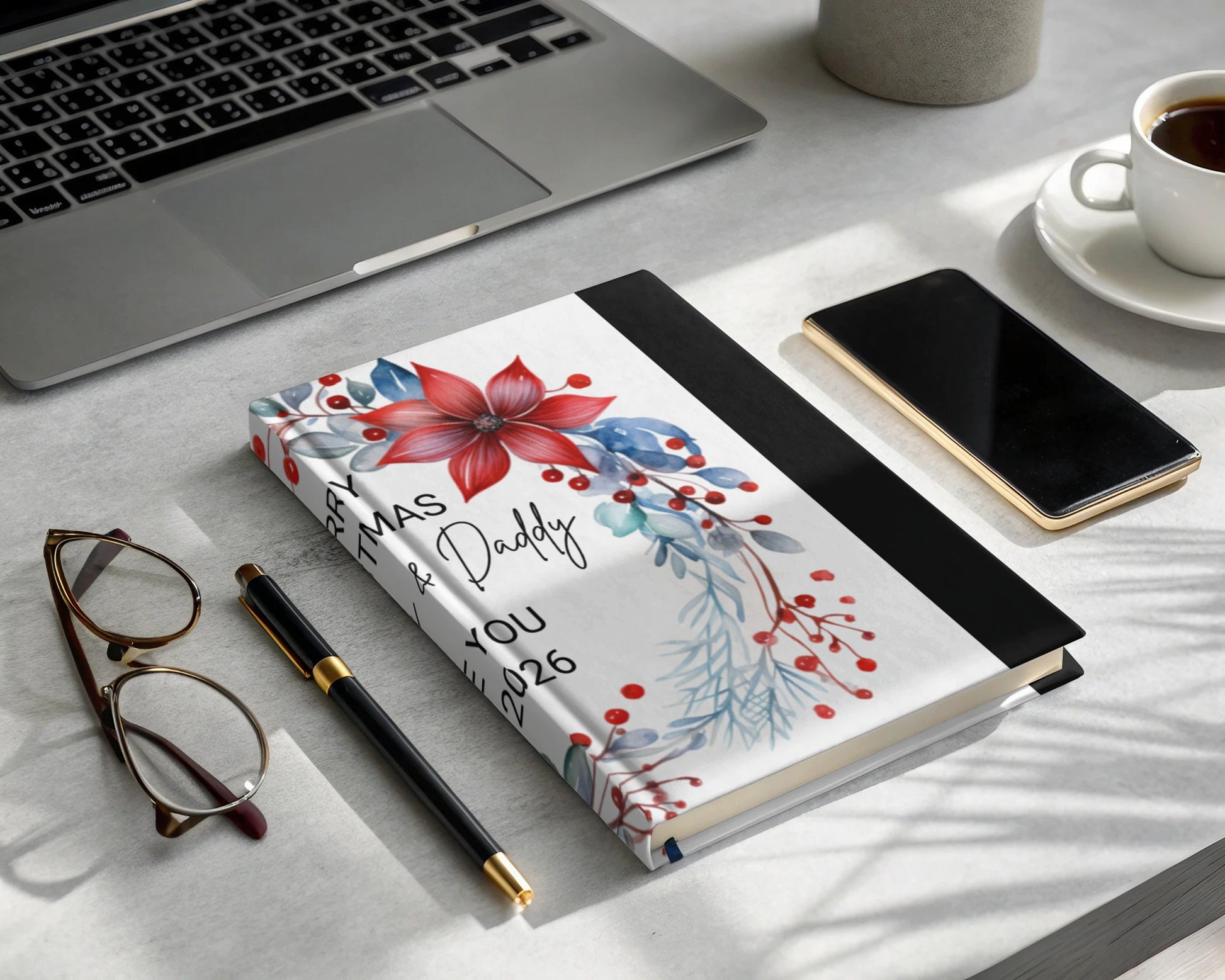 Personalized Floral Cover Notebook Diary product