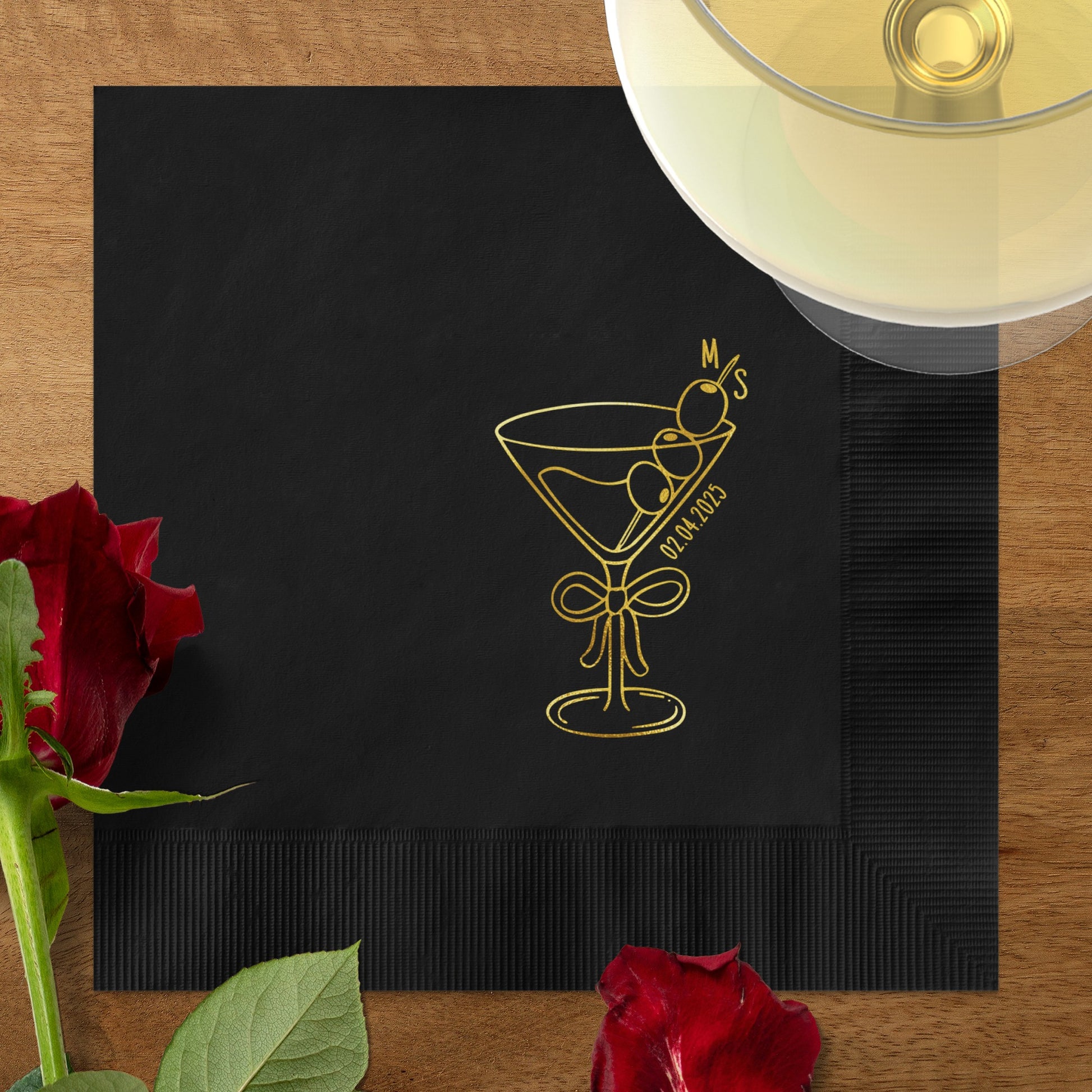 Elegant Cocktail Design Personalized Napkin product type