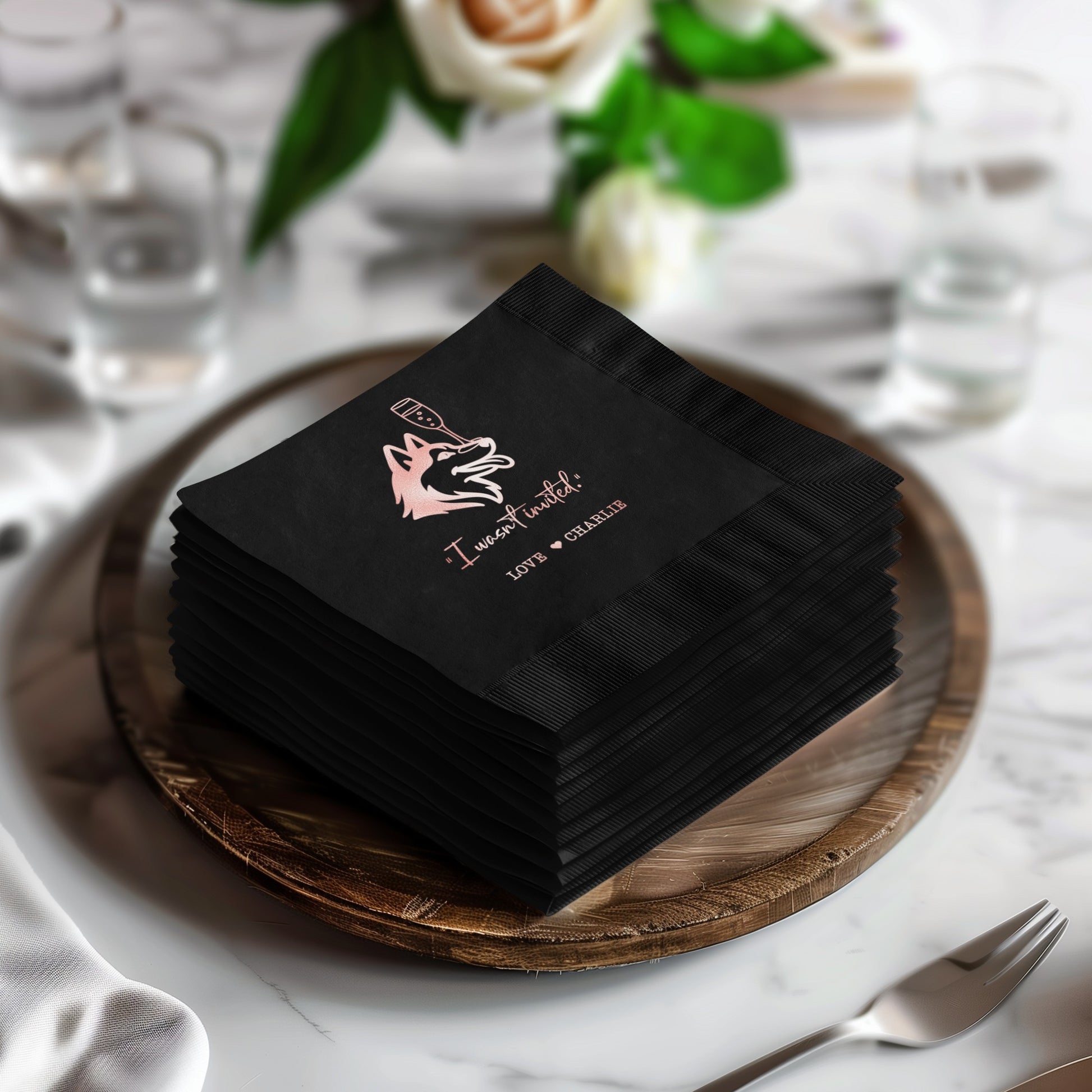 Personalized Printed Wedding Reception Napkins