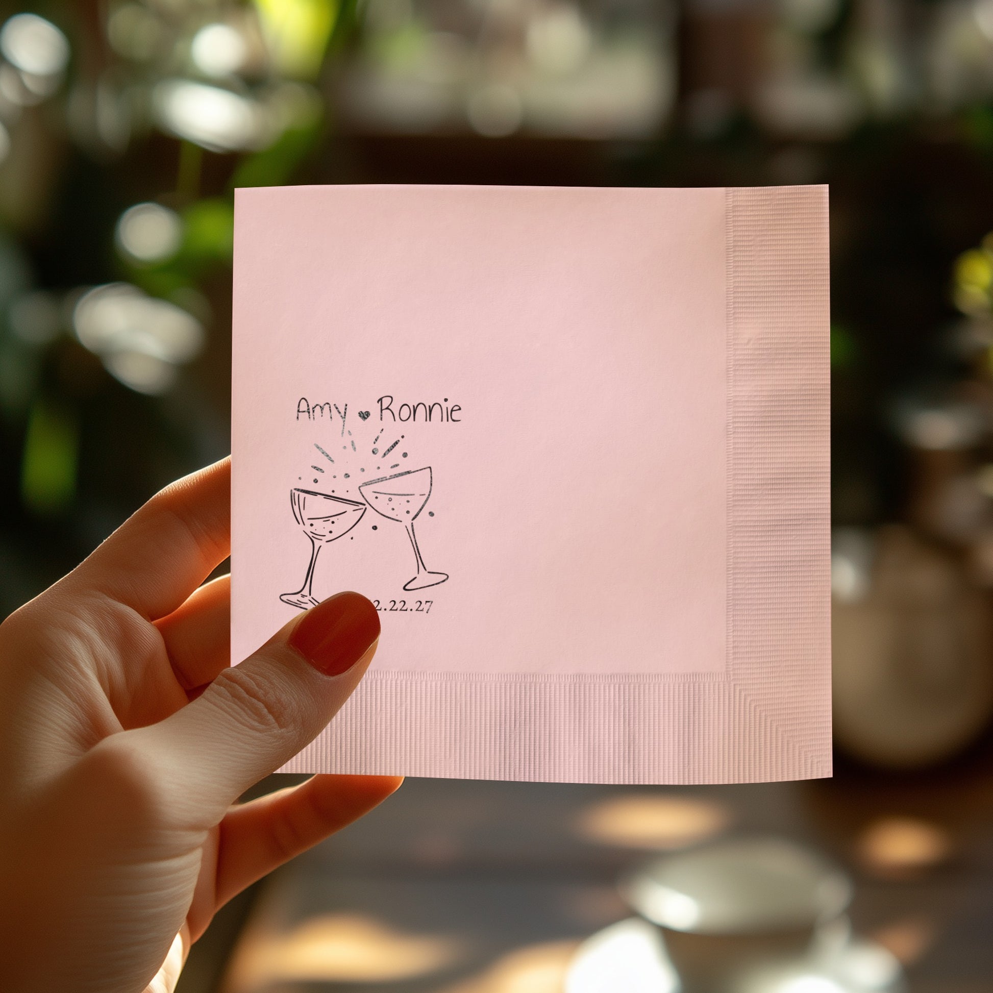 Celebratory Custom Wedding Napkins for Special Occasions product