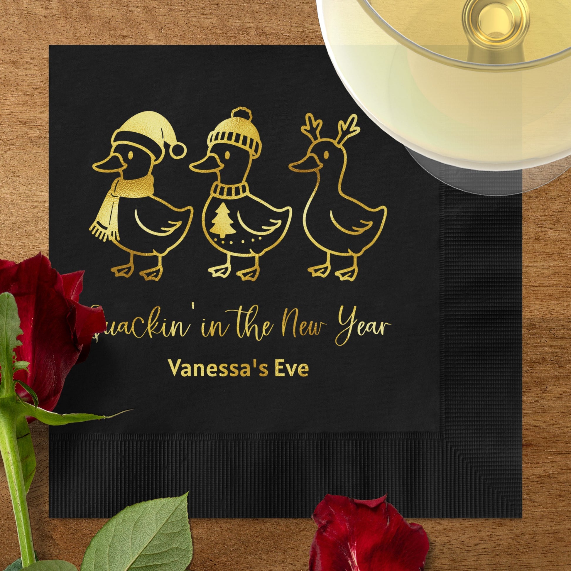 Quackin' in the New Year Vanessa's Eve napkin product