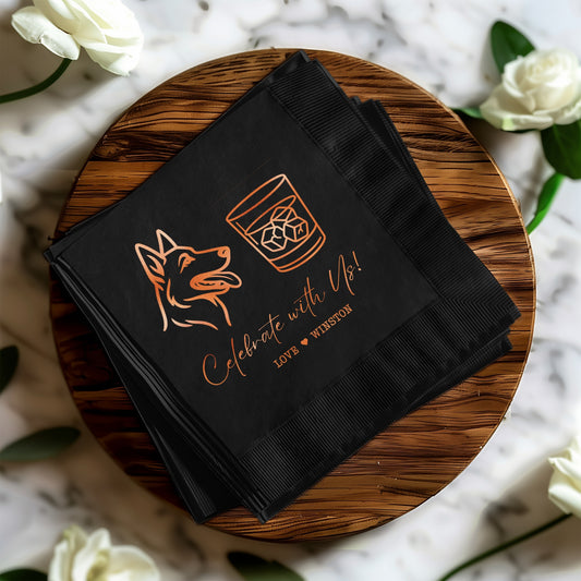Celebrate with Us Custom Party Napkins