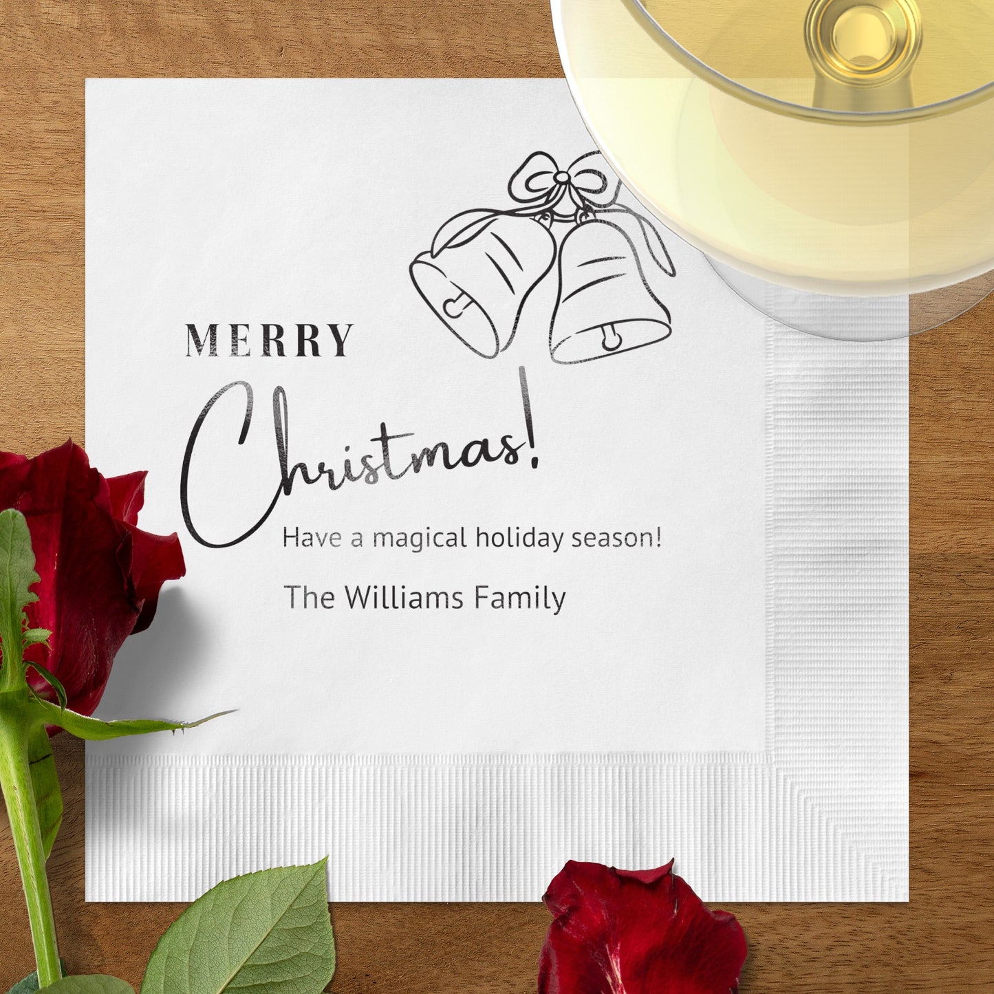 Personalized Christmas Napkin Festive Customizable Product