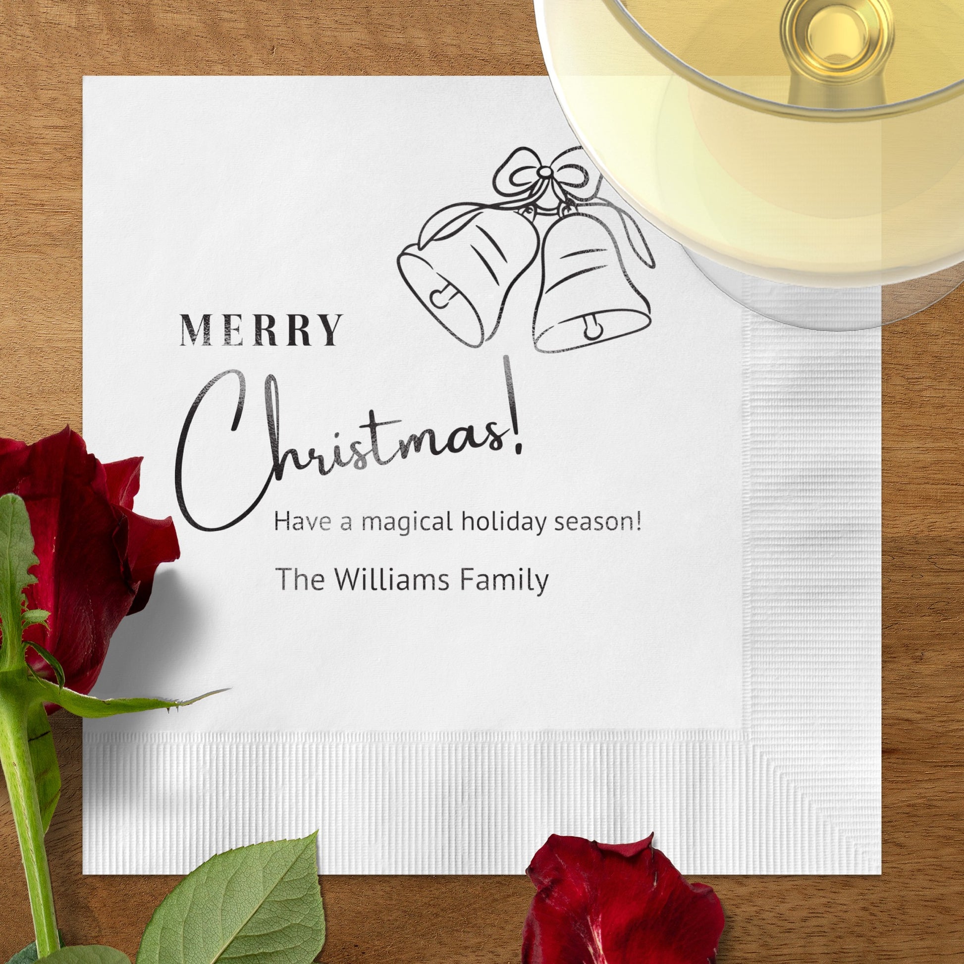 Personalized Christmas Napkin Festive Customizable Product