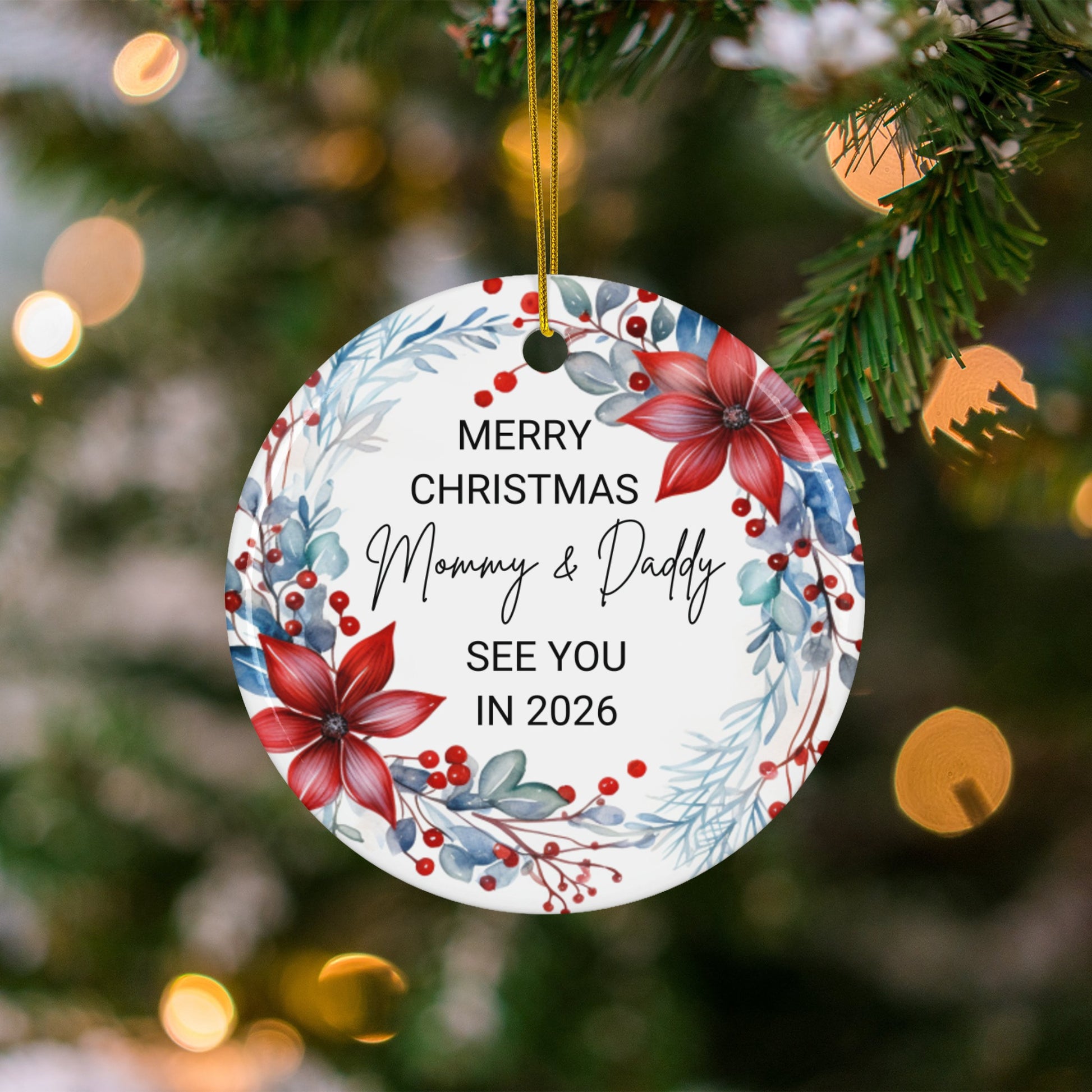 Merry Christmas Personalized Ornament 2026 product