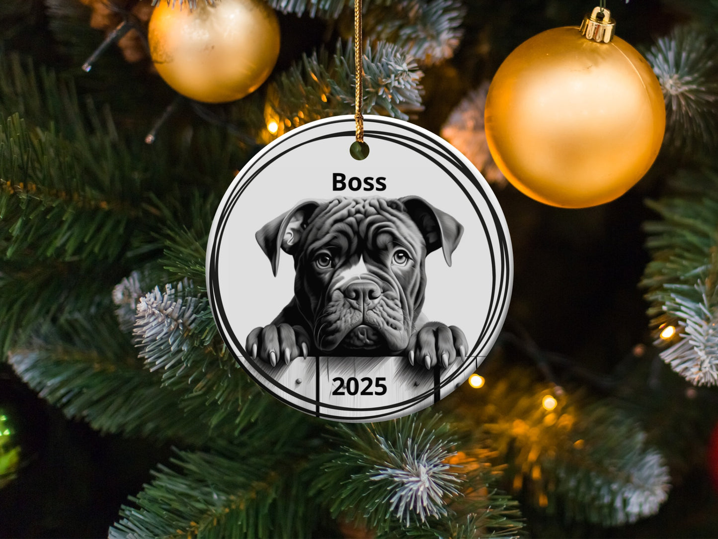 Boss 2025 Dog Ornament Christmas Decoration product type