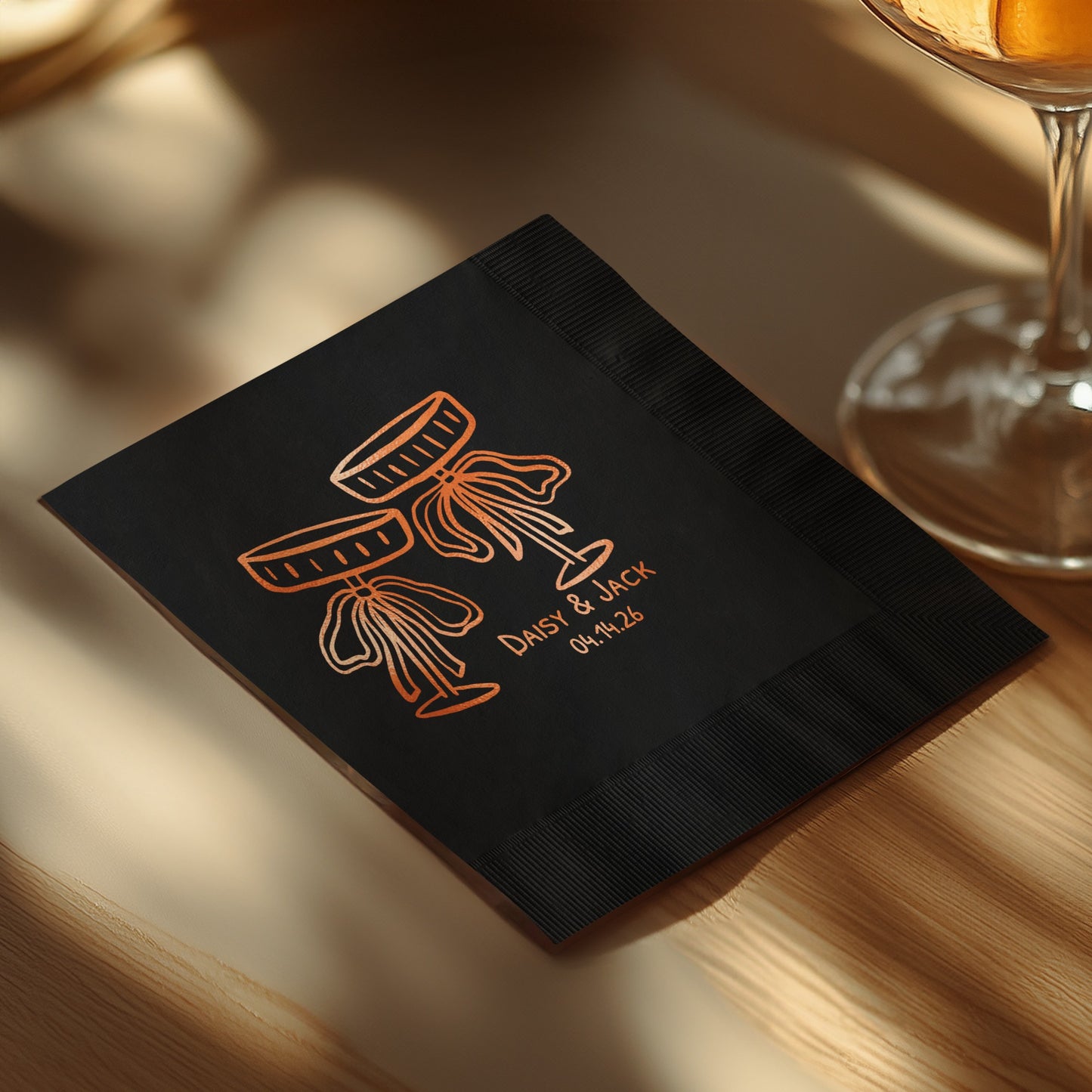 Personalized Celebration Black Cocktail Napkin product type