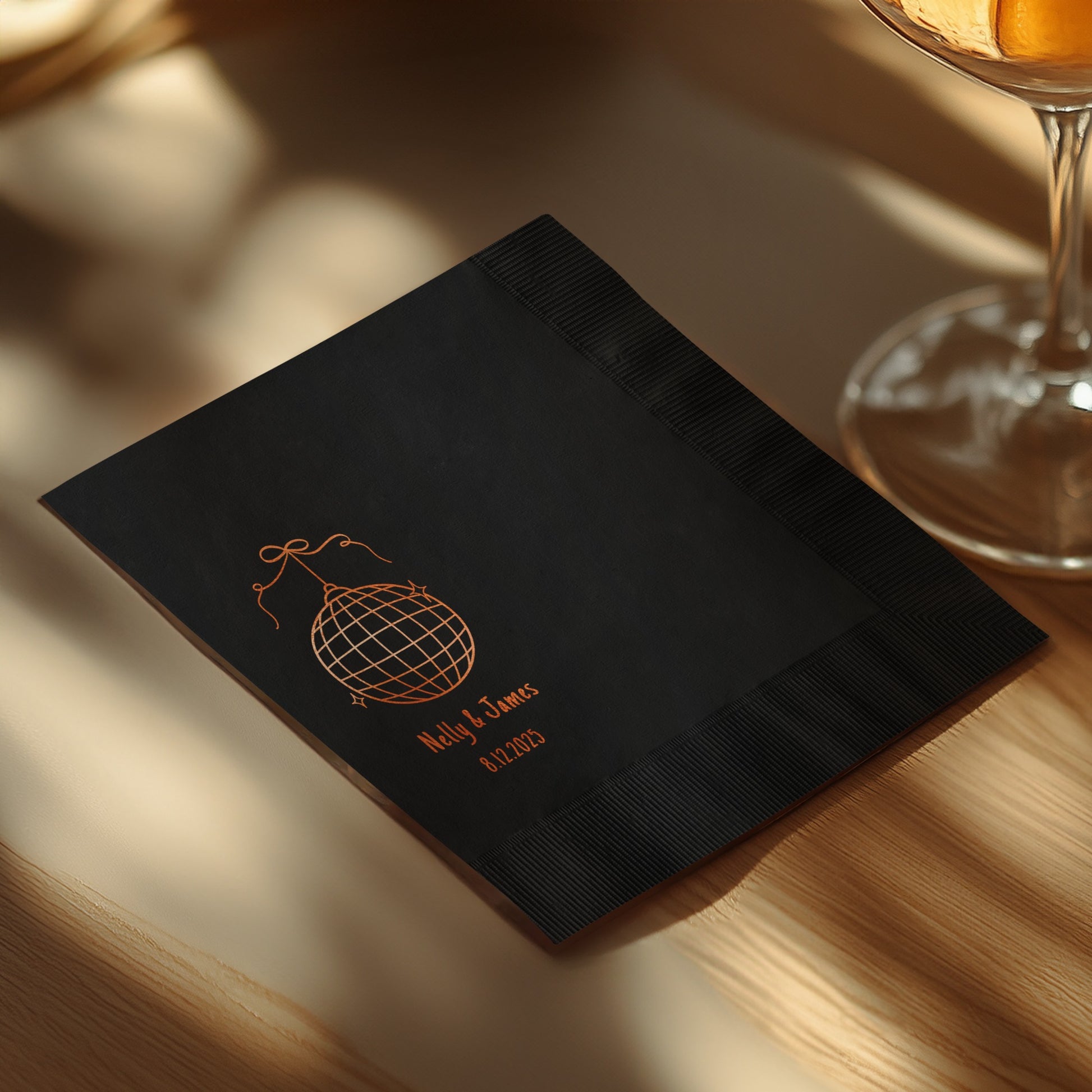 Personalized Black Party Napkins for Various Events product type